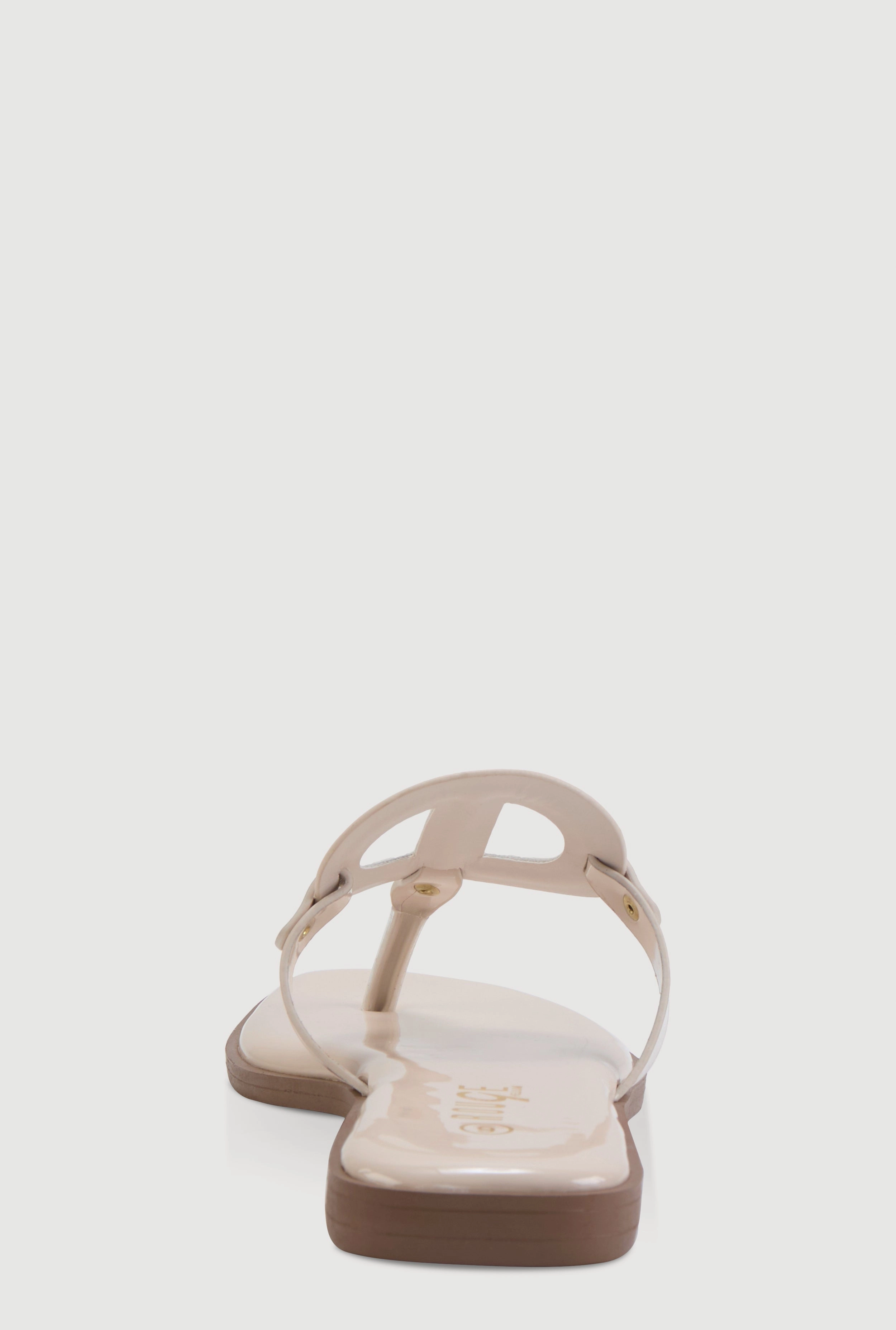 Cut Out Band Thong Sandals