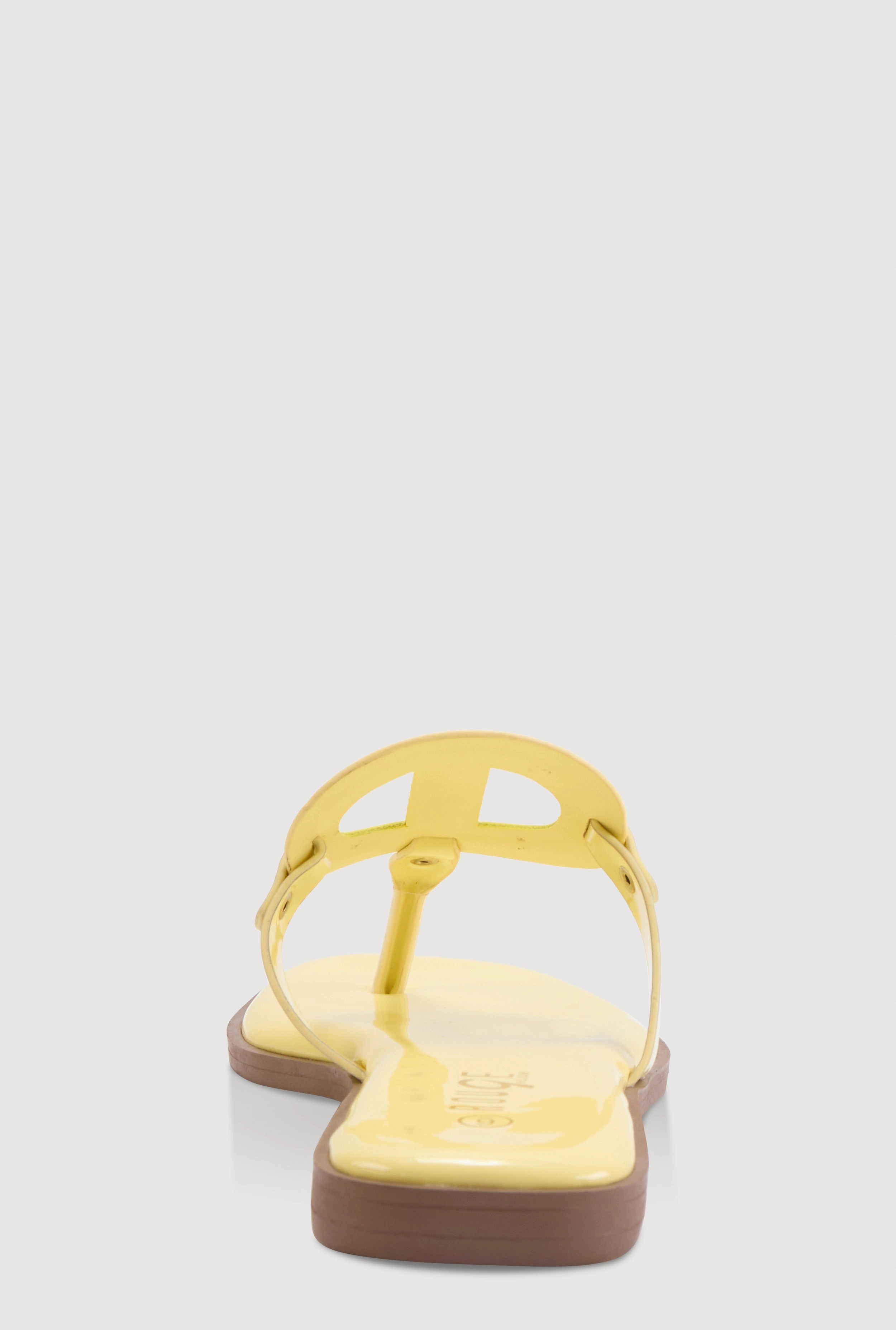 Cut Out Band Thong Sandals