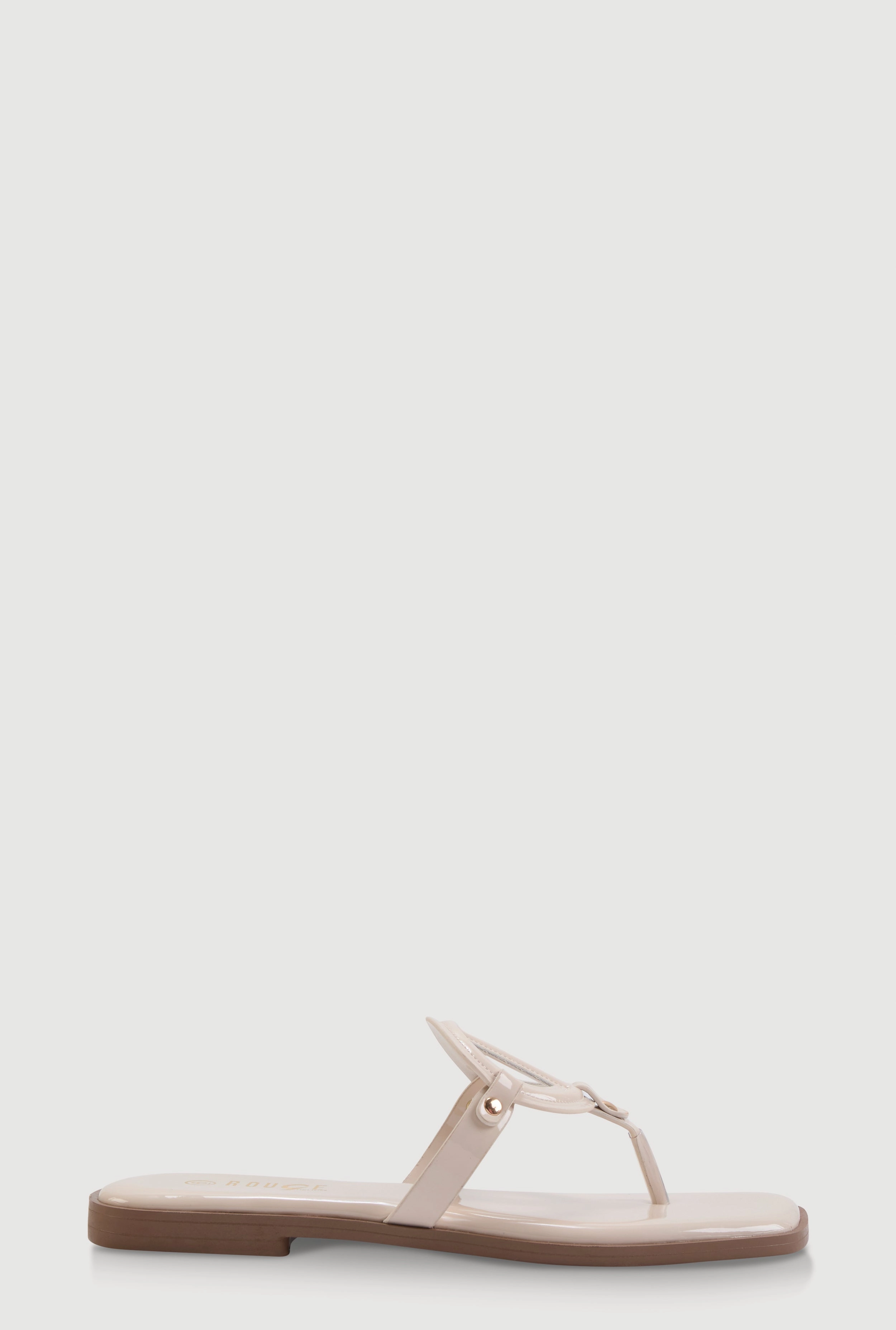 Cut Out Band Thong Sandals