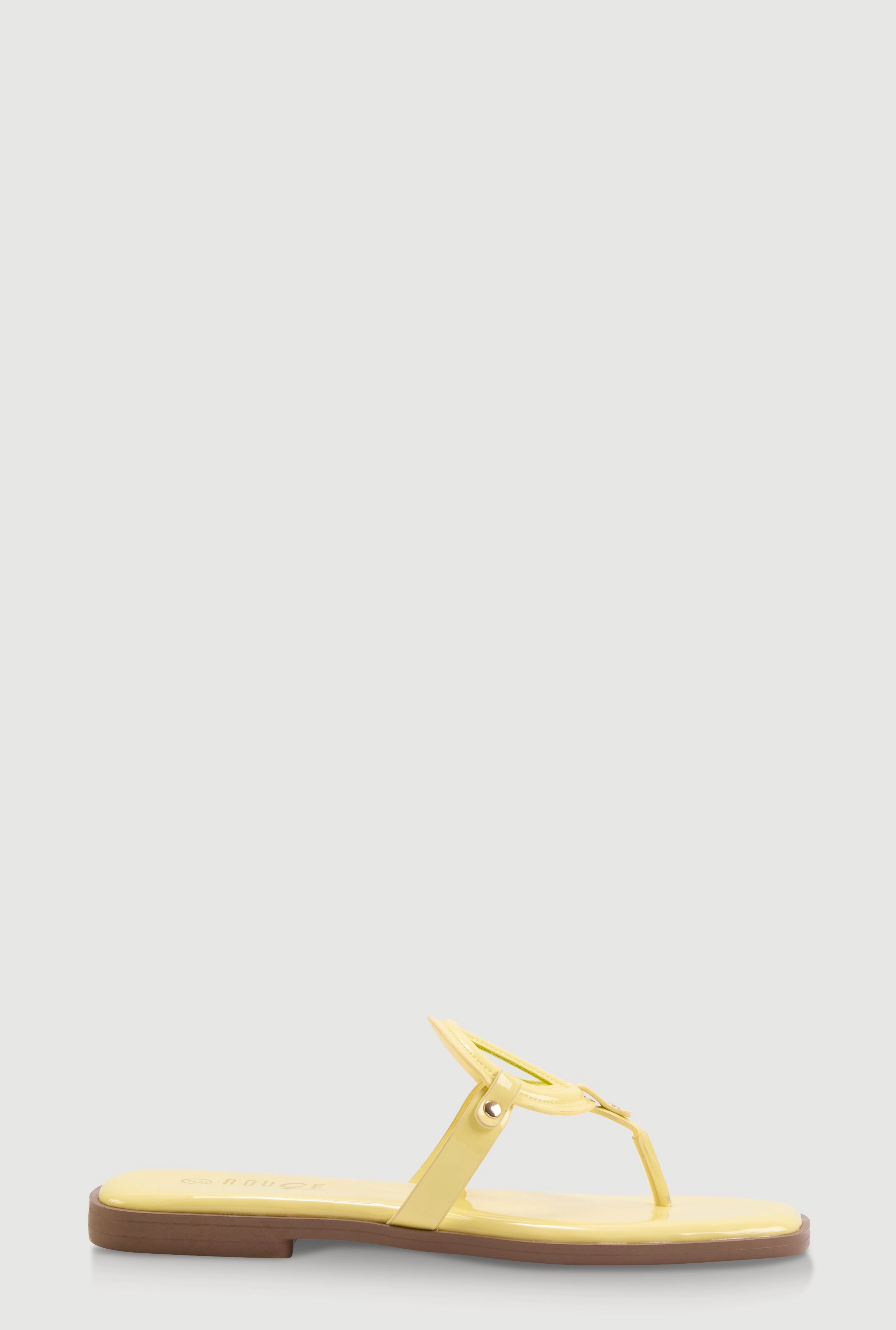 Cut Out Band Thong Sandals