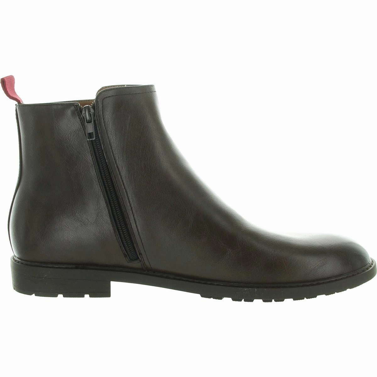 Dawlin Mens Zipper Faux Leather Chelsea Boots