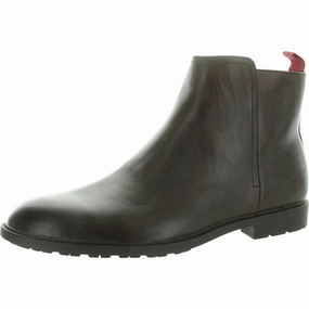 Dawlin Mens Zipper Faux Leather Chelsea Boots