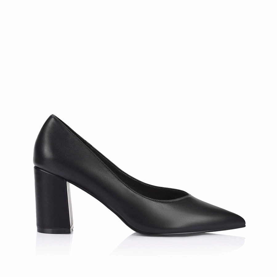 Elliot Block Heel Pumps - Black
