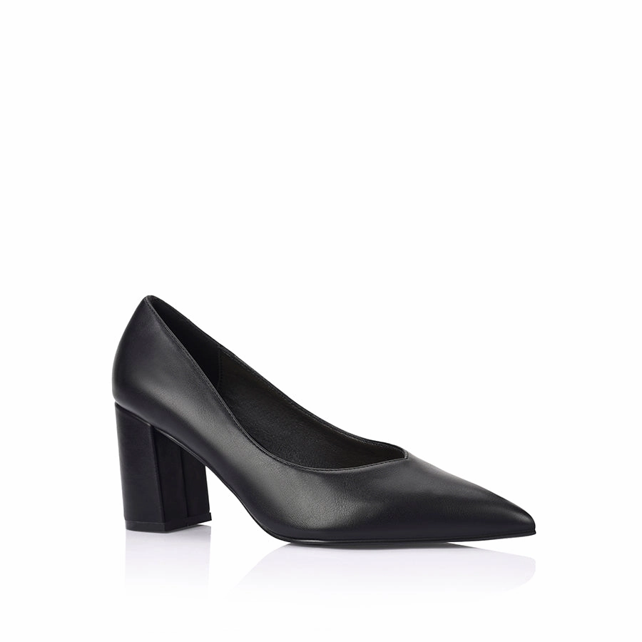 Elliot Block Heel Pumps - Black