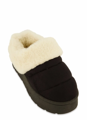 Faux Fur Lined Platform Clogs