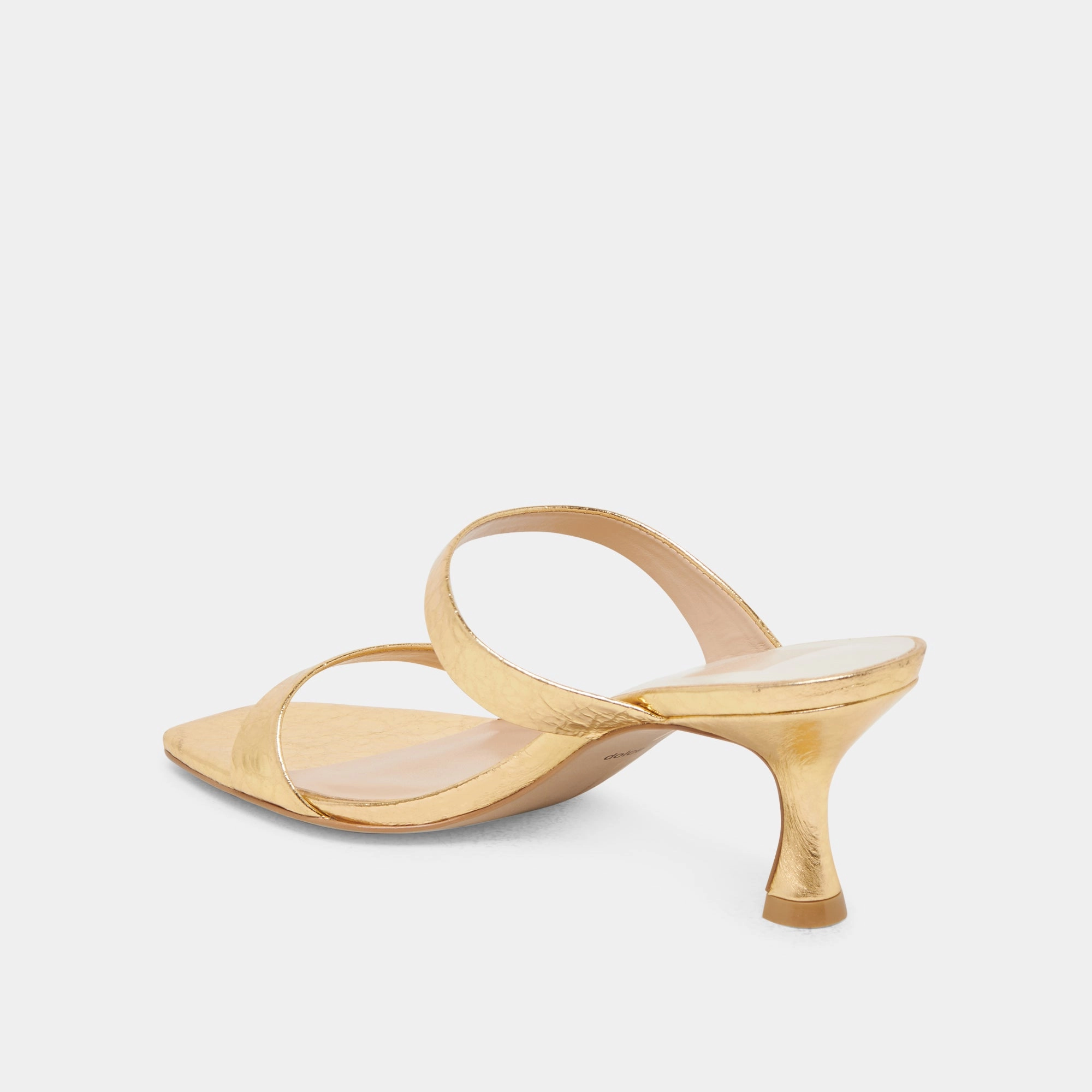 GENORA HEELS GOLD DISTRESSED LEATHER