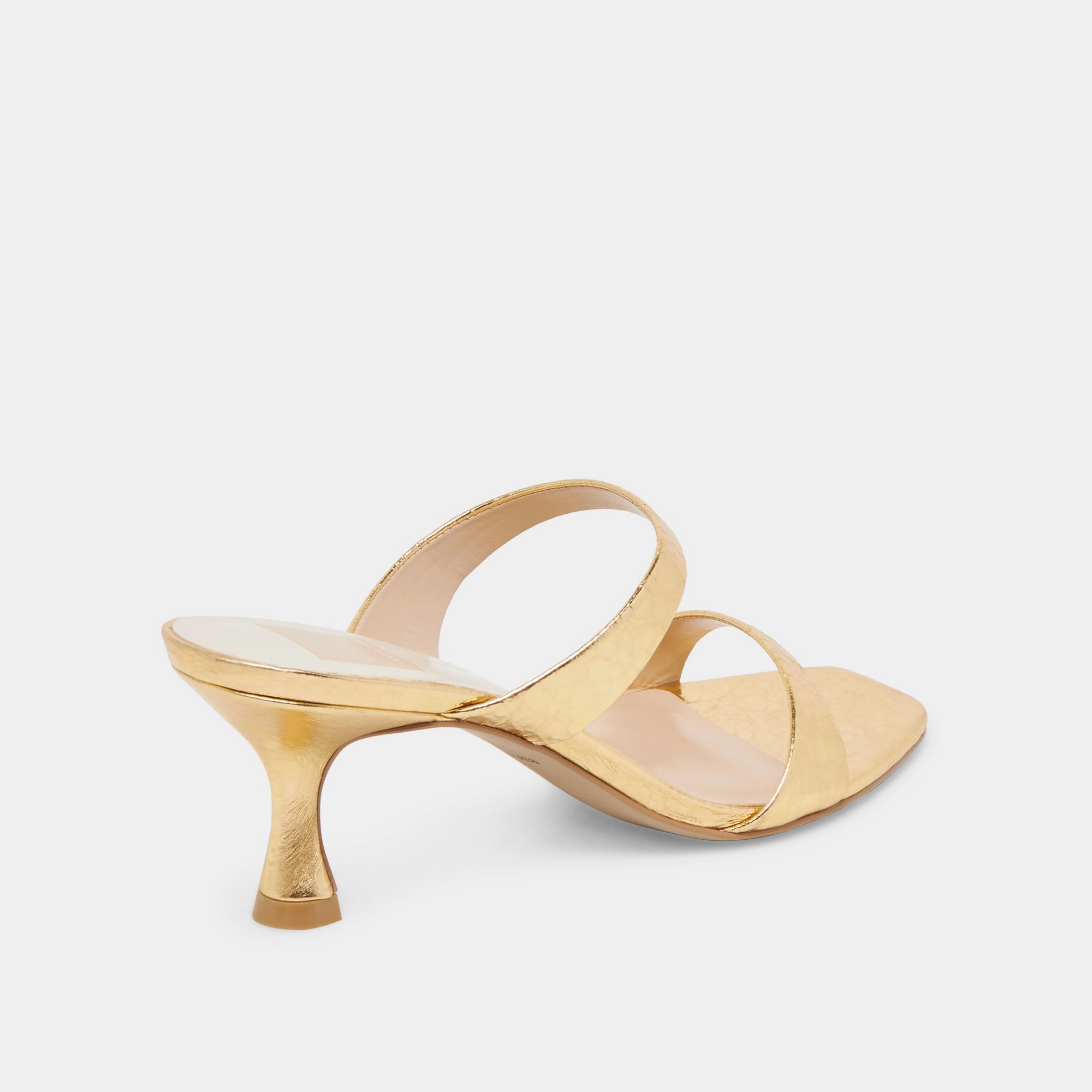 GENORA HEELS GOLD DISTRESSED LEATHER