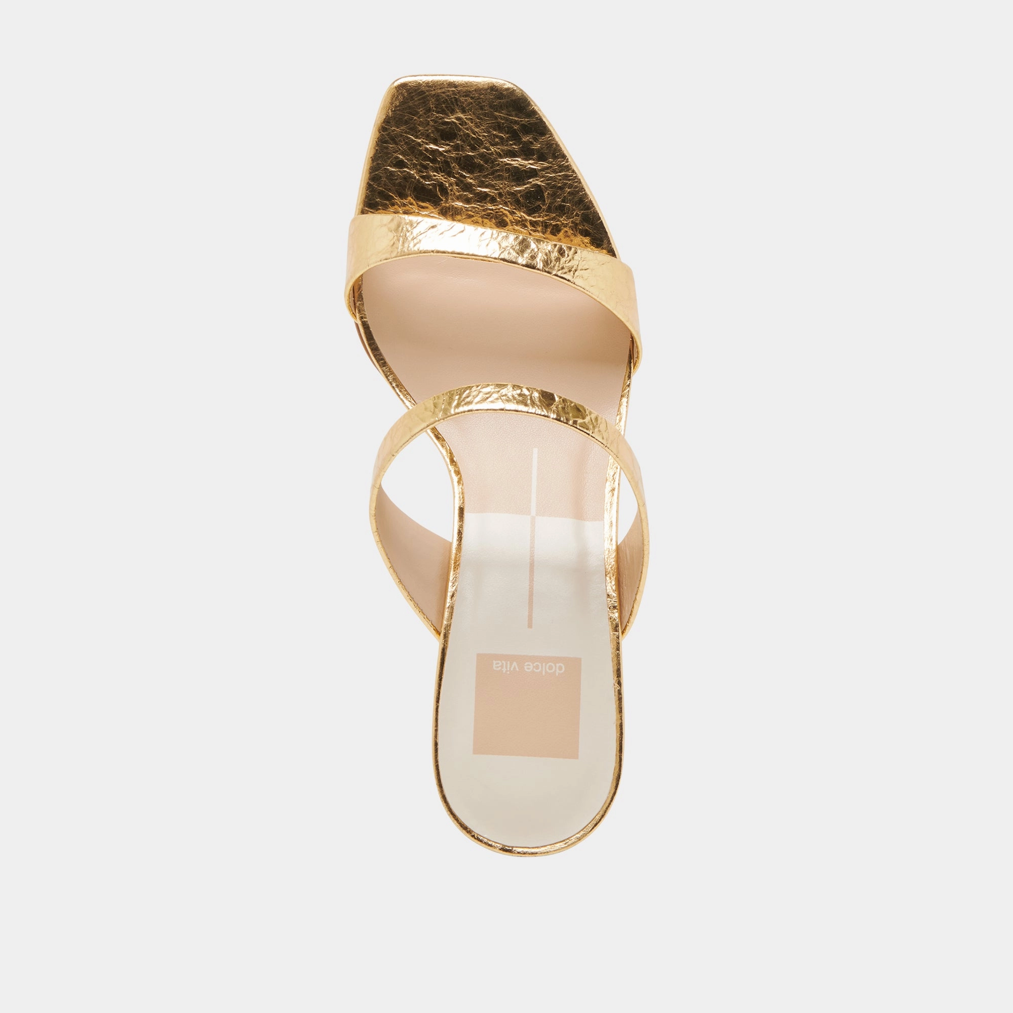 GENORA HEELS GOLD DISTRESSED LEATHER