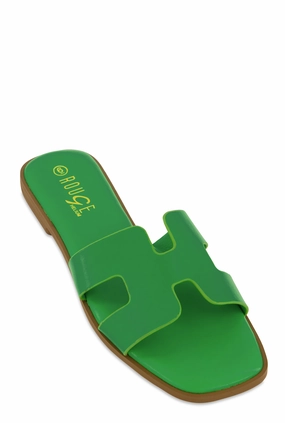 H Band Flat Slide Sandals