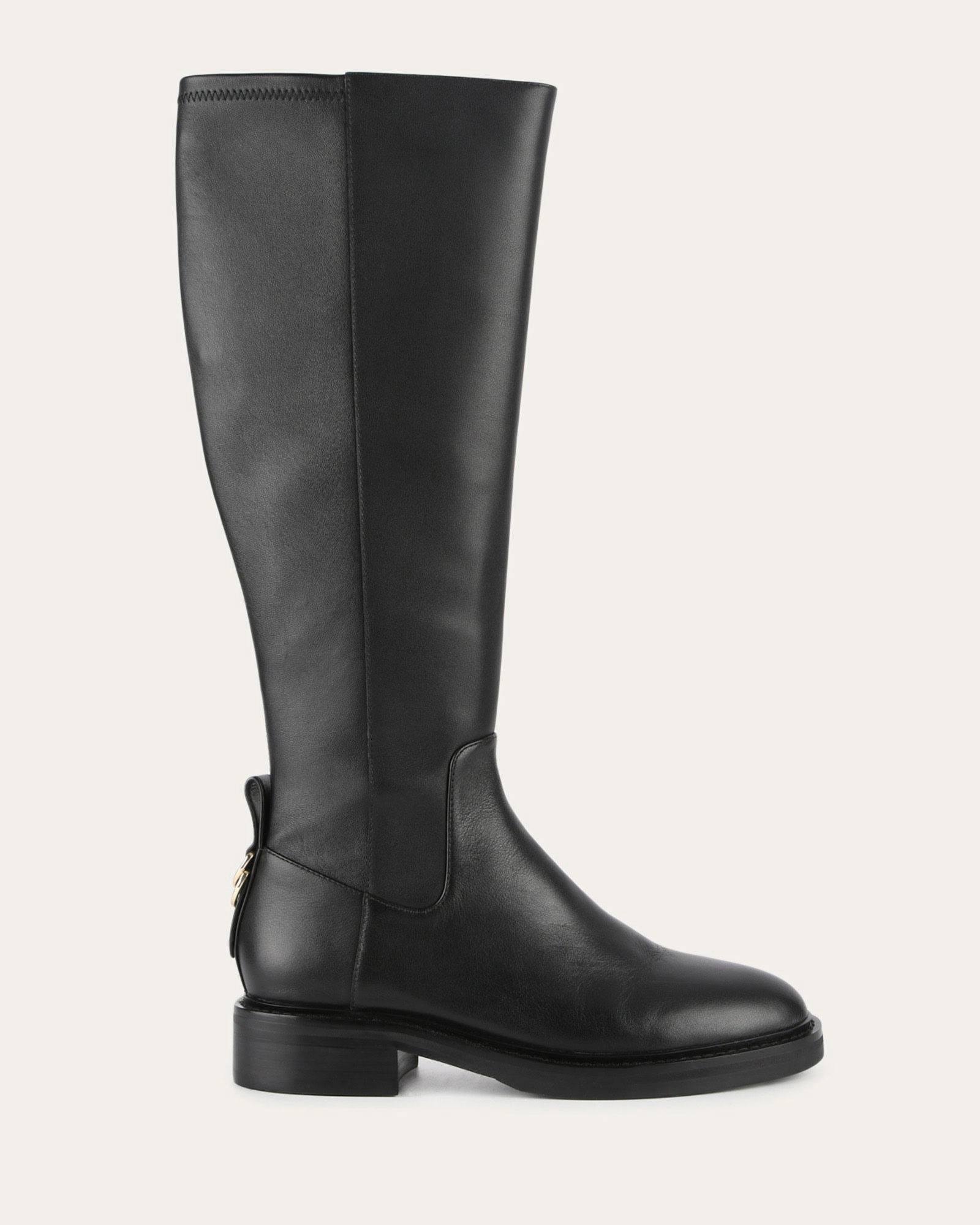 JAIDA KNEE BOOTS BLACK LEATHER