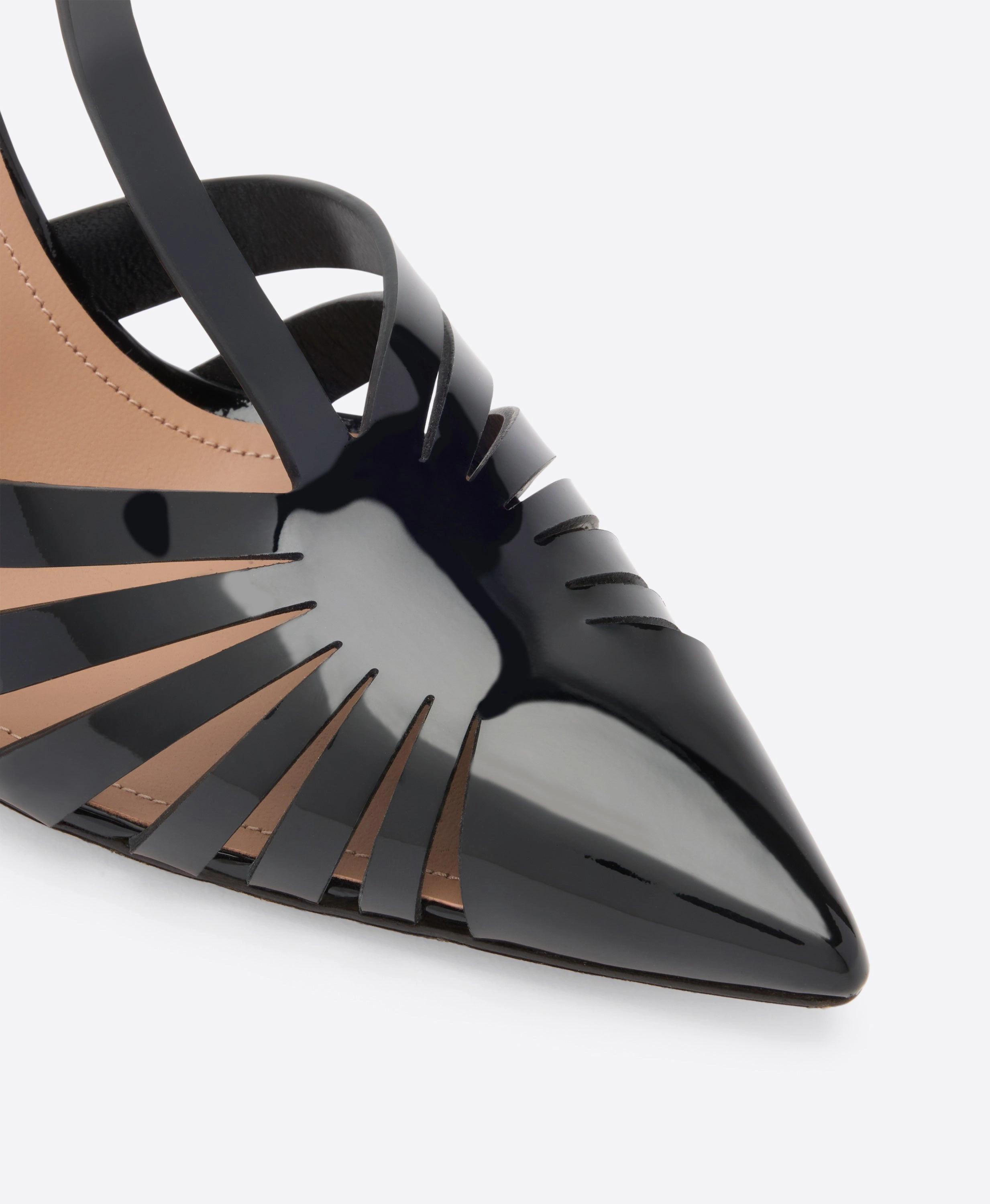 Jennifer 90 Black Patent Heeled Mules