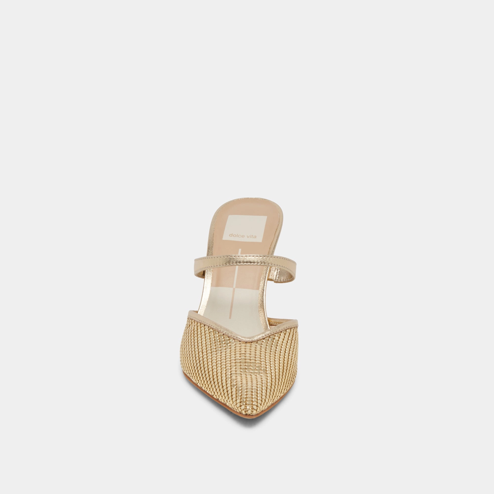 KANIKA MESH HEELS GOLD METALLIC MESH