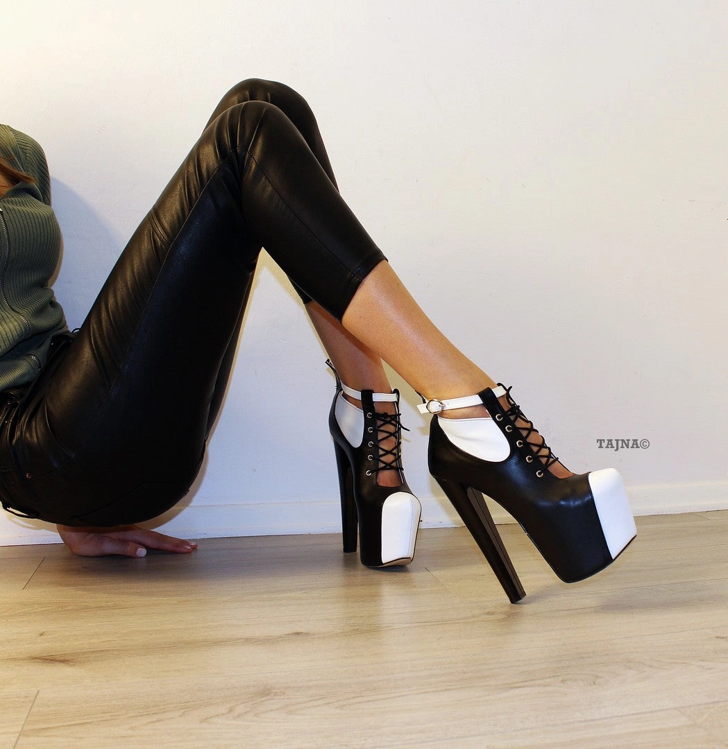 Lace Up Designer Platform Booties