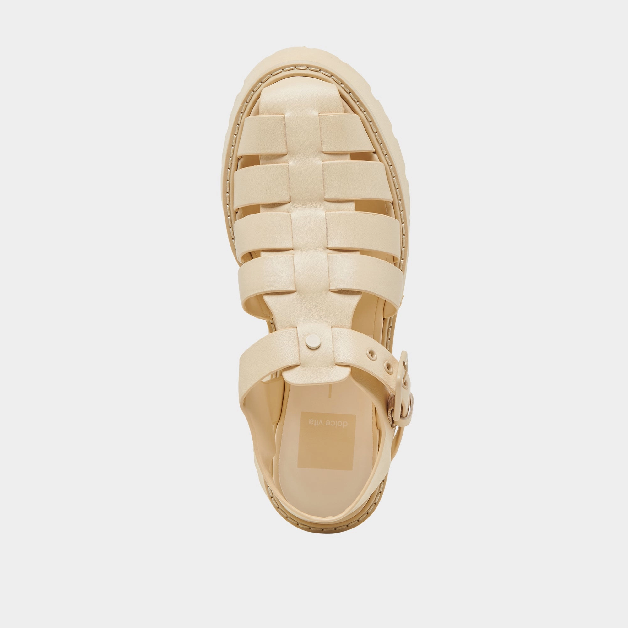 LASLY TONAL SANDALS LIGHT YELLOW LEATHER