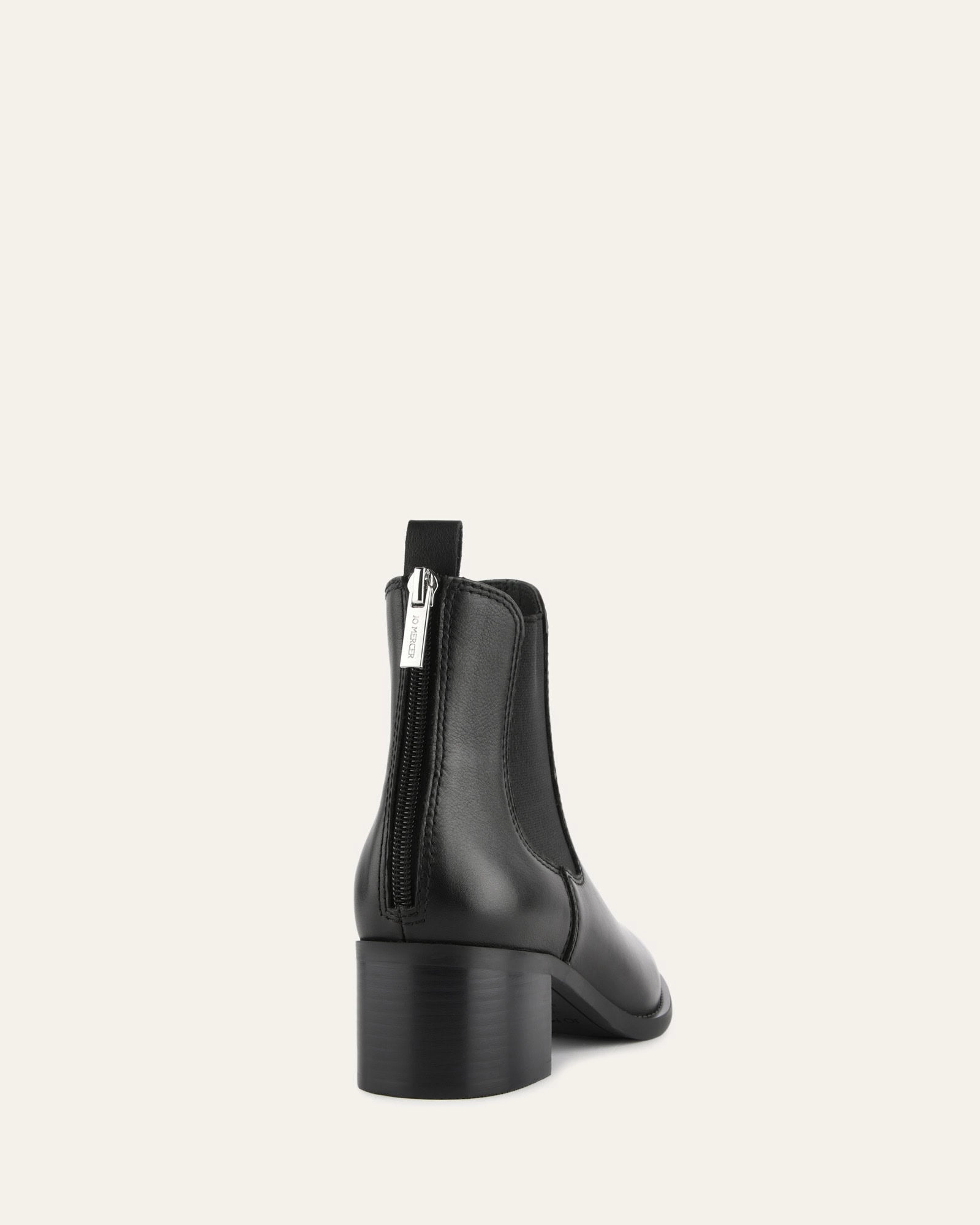 LUCAS MID ANKLE BOOTS BLACK LEATHER