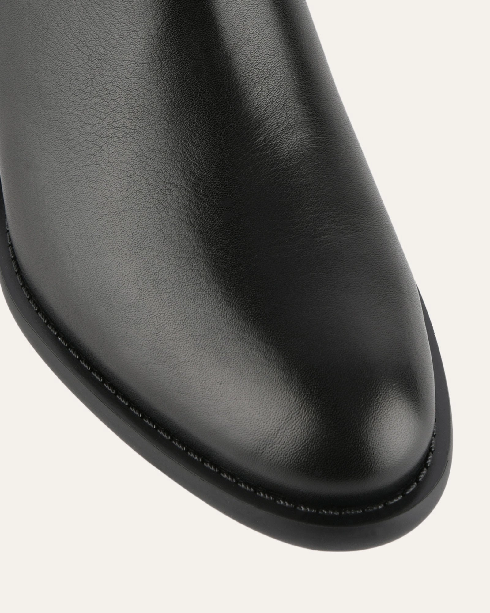 LUCAS MID ANKLE BOOTS BLACK LEATHER