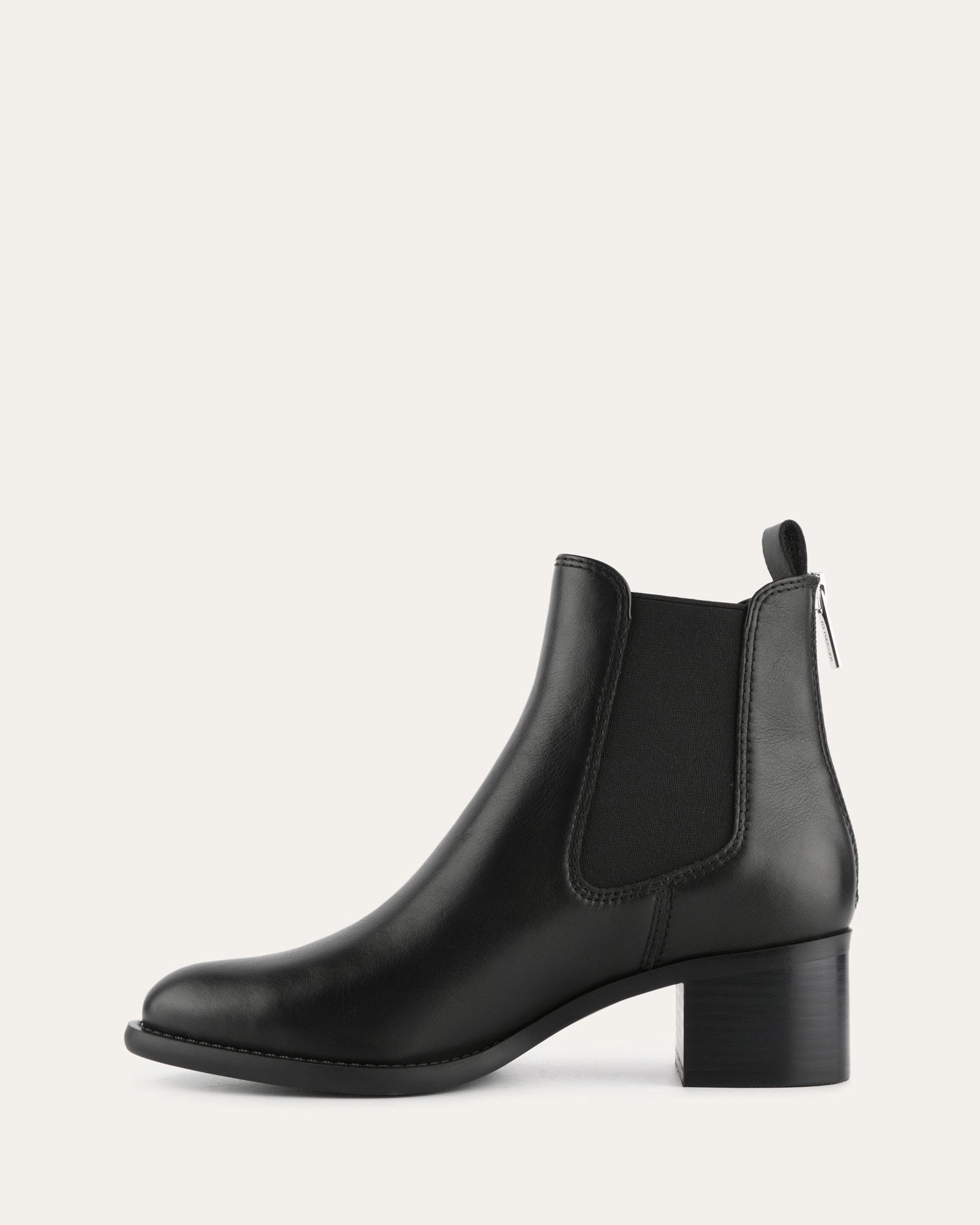 LUCAS MID ANKLE BOOTS BLACK LEATHER