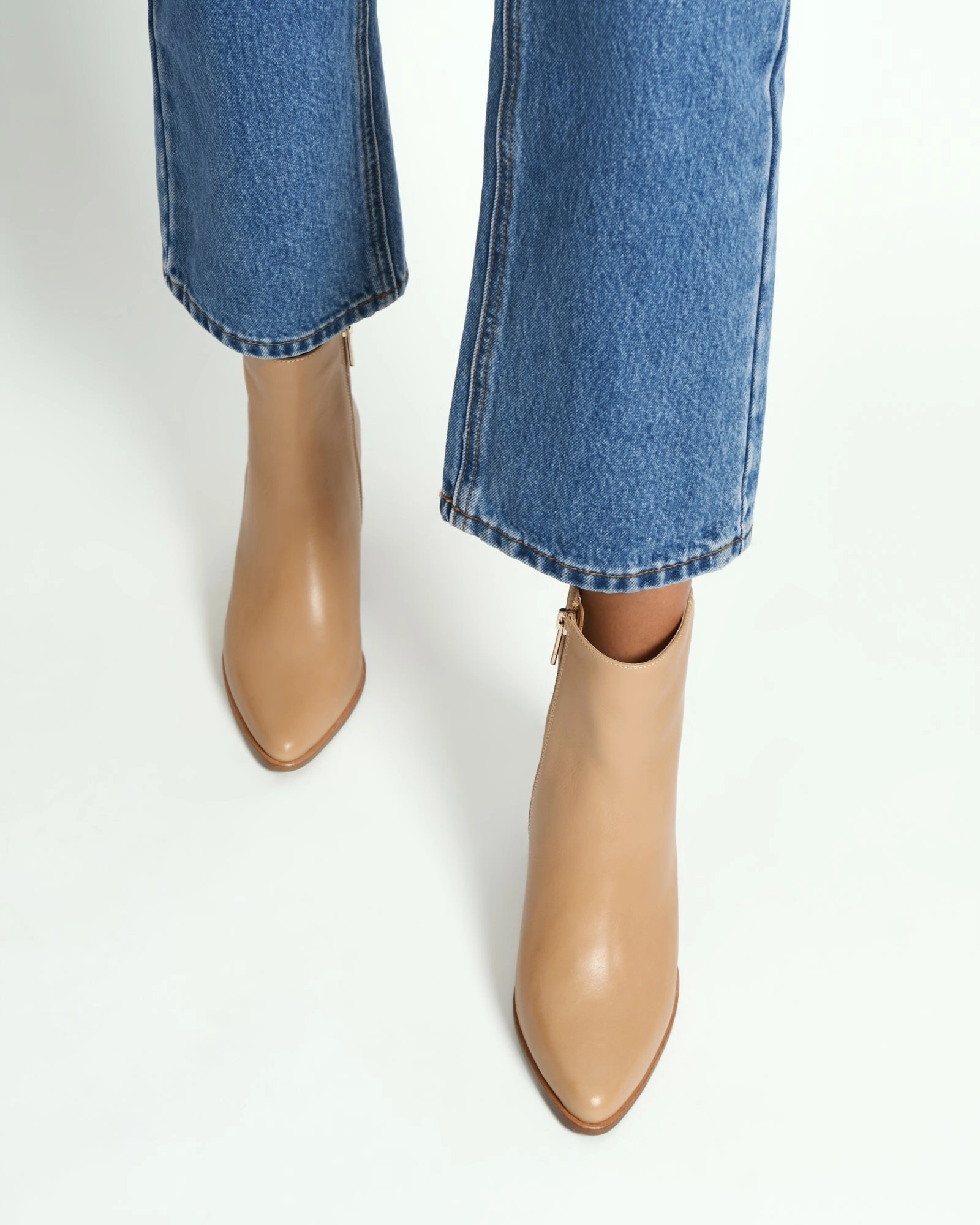 LUNA HIGH ANKLE BOOTS BUTTERSCOTCH LEATHER