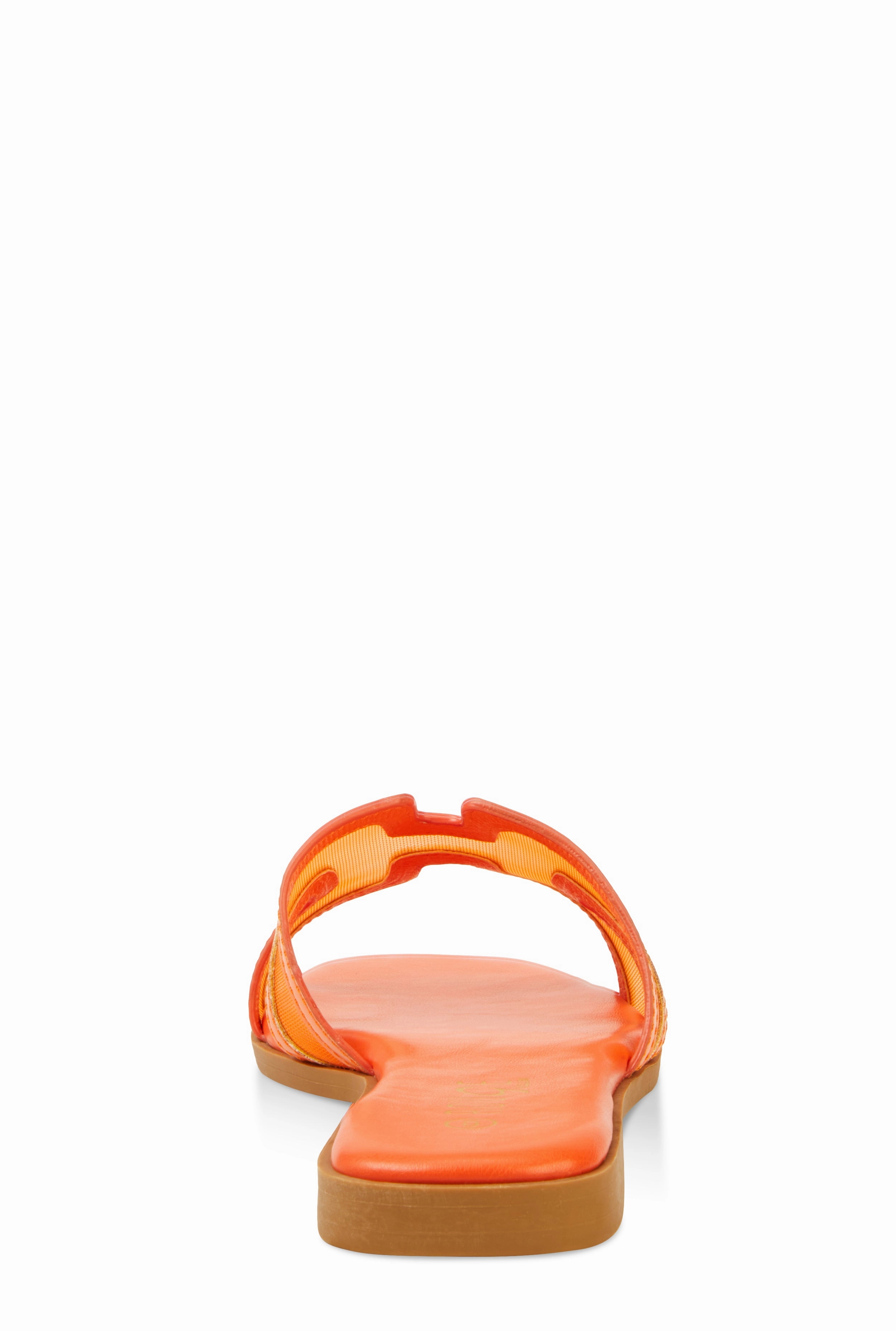 Mesh Insert Cut Out Band Slide Sandals