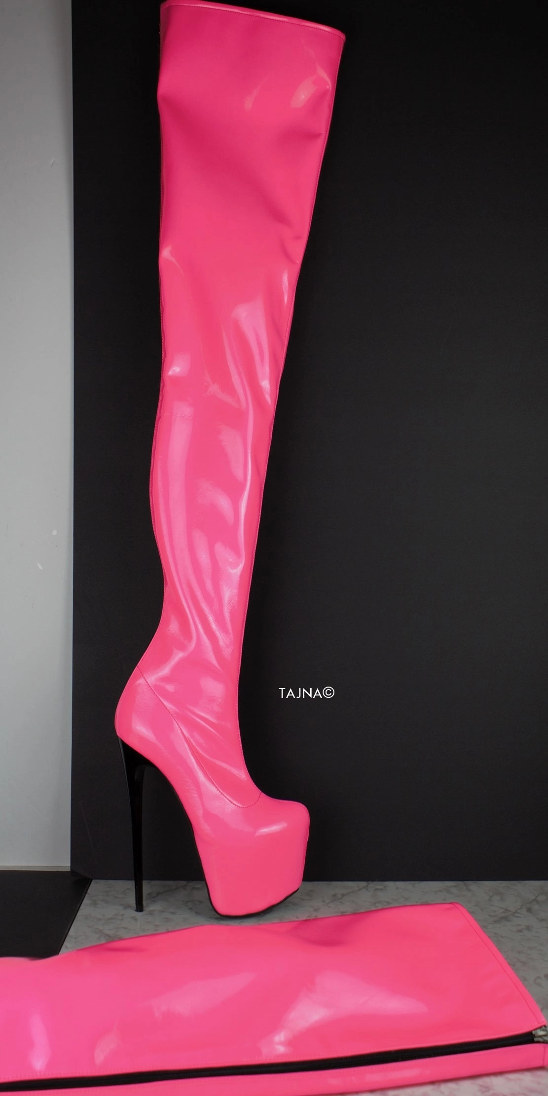 Neon Pink 80-100 cm Extreme Ultra High Thigh Boots
