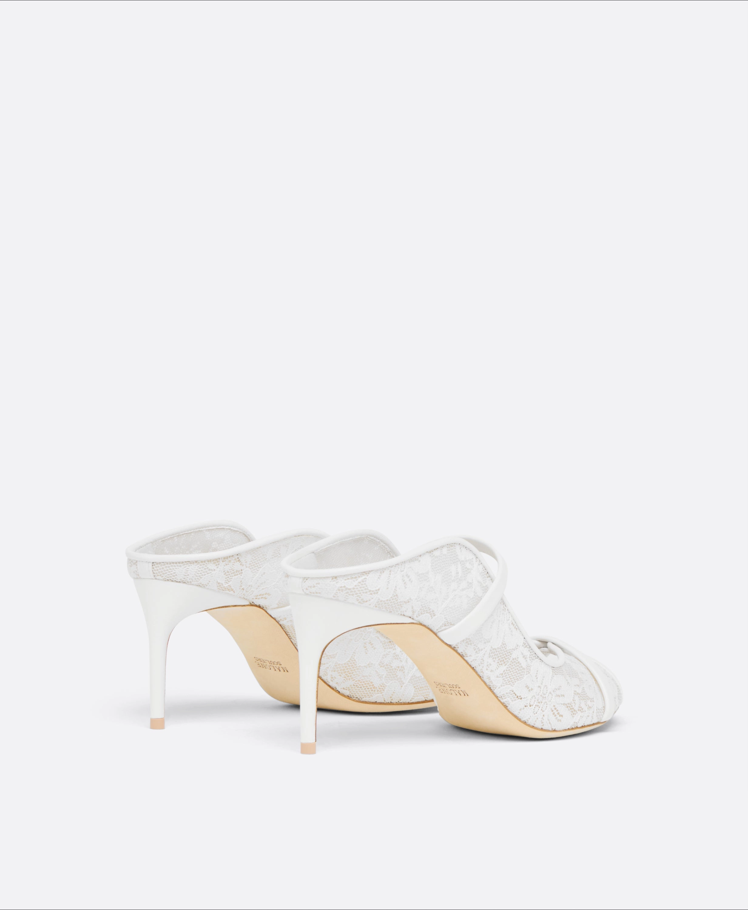 Noah 70  White Lace Heeled Sandals