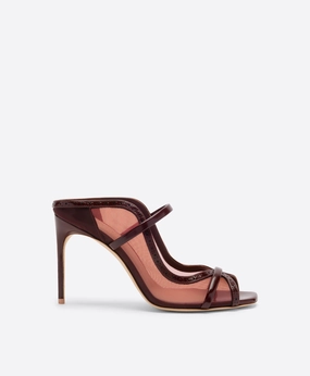 Noah 90 Red Mesh Heeled Sandals