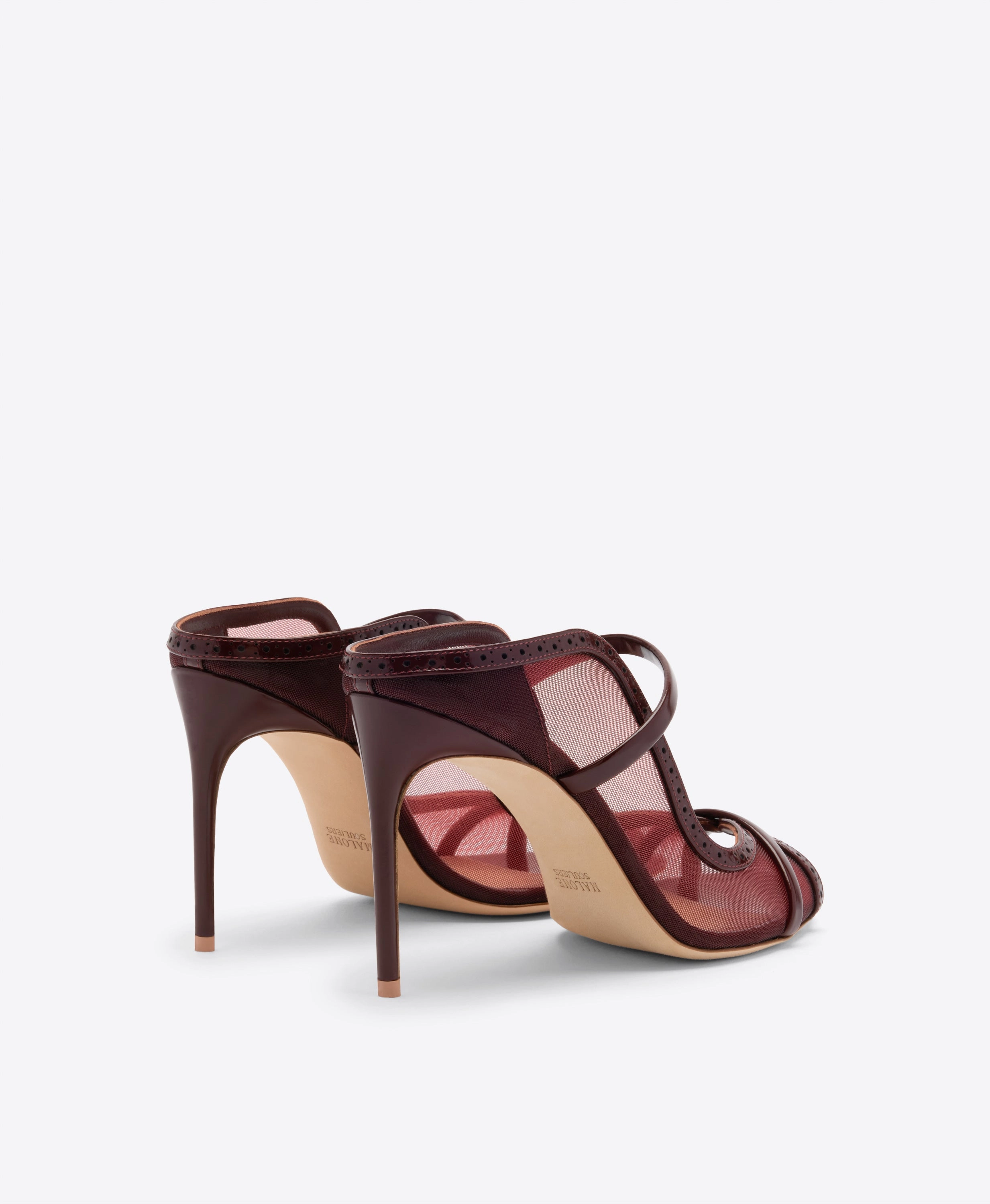 Noah 90 Red Mesh Heeled Sandals