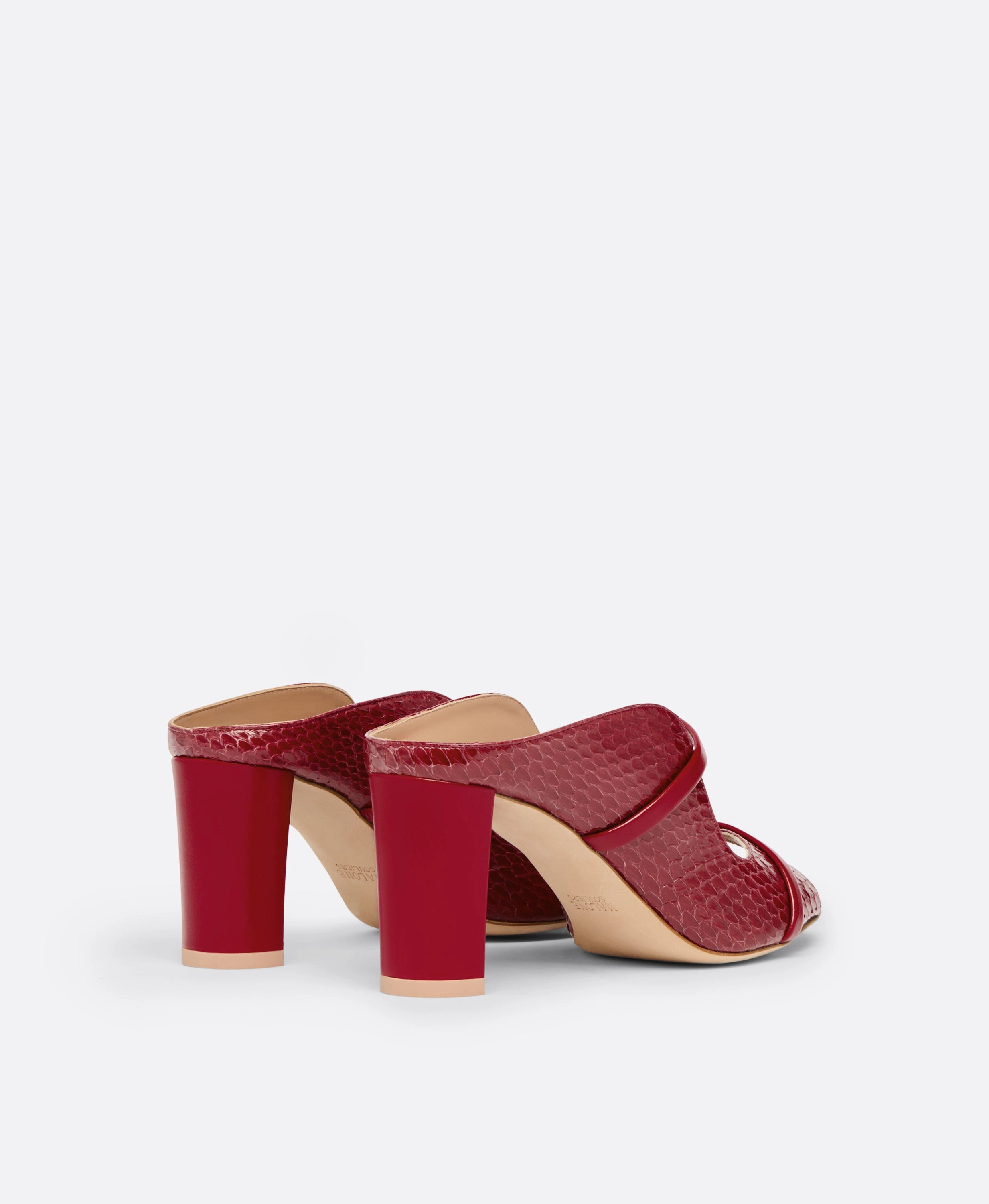 Norah 70 Red Leather Heeled Sandals