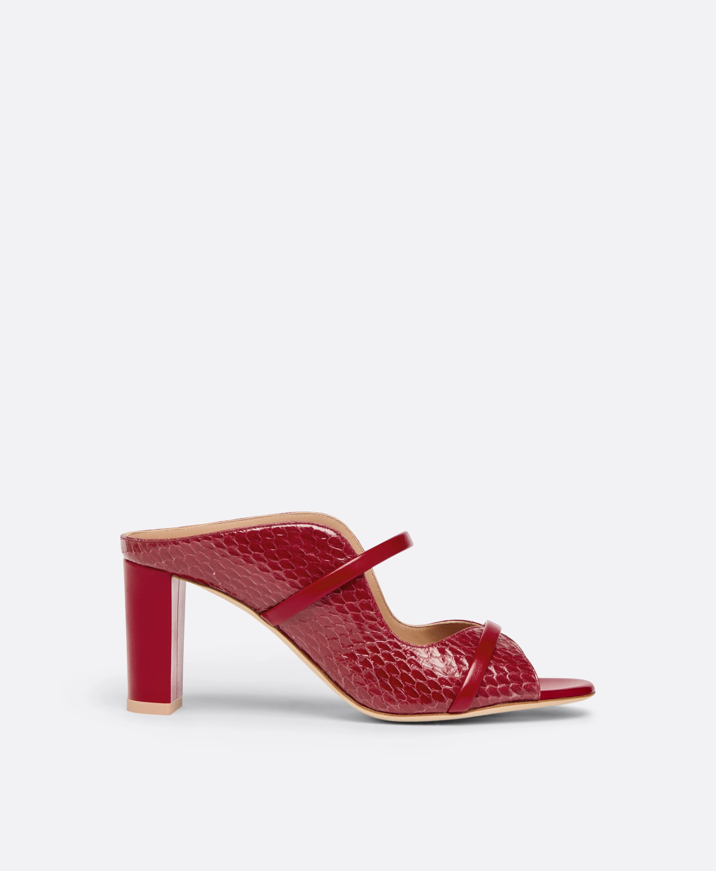 Norah 70 Red Leather Heeled Sandals