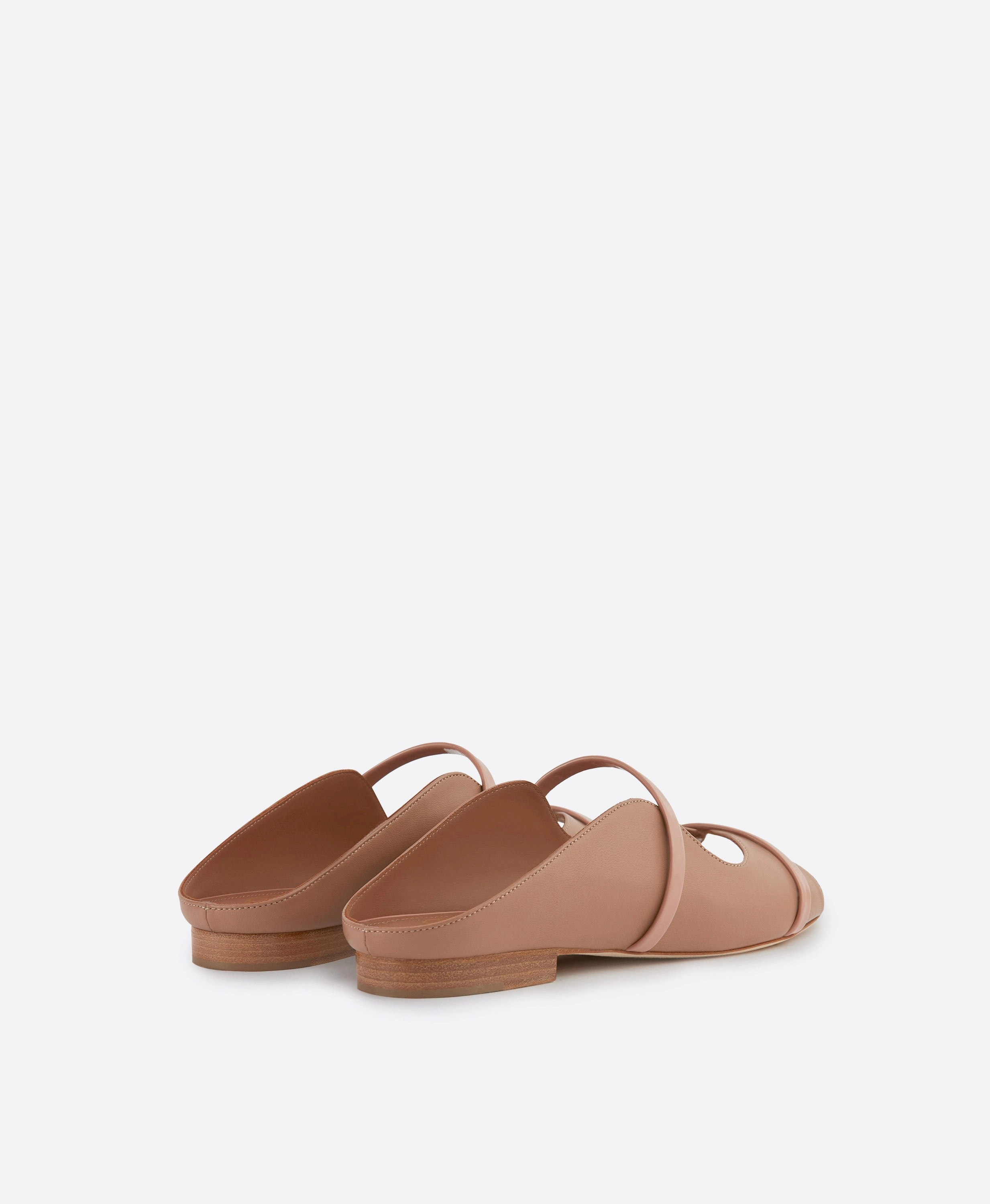 Norah Blush Leather Flat Sandals