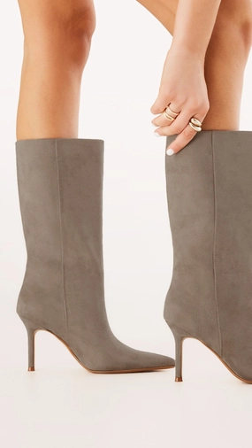 Nour Boots - Taupe Suede