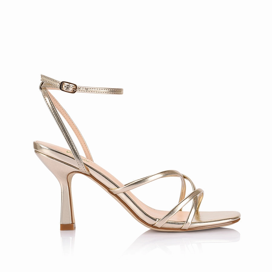 Penelope Strappy Sandals - Champagne Gold