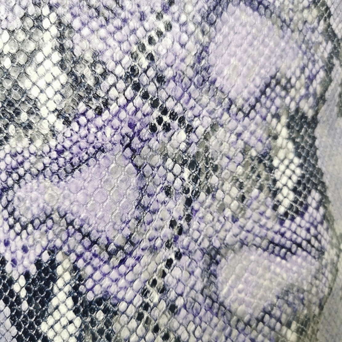 Purple Snake Skin Print Platform Boots