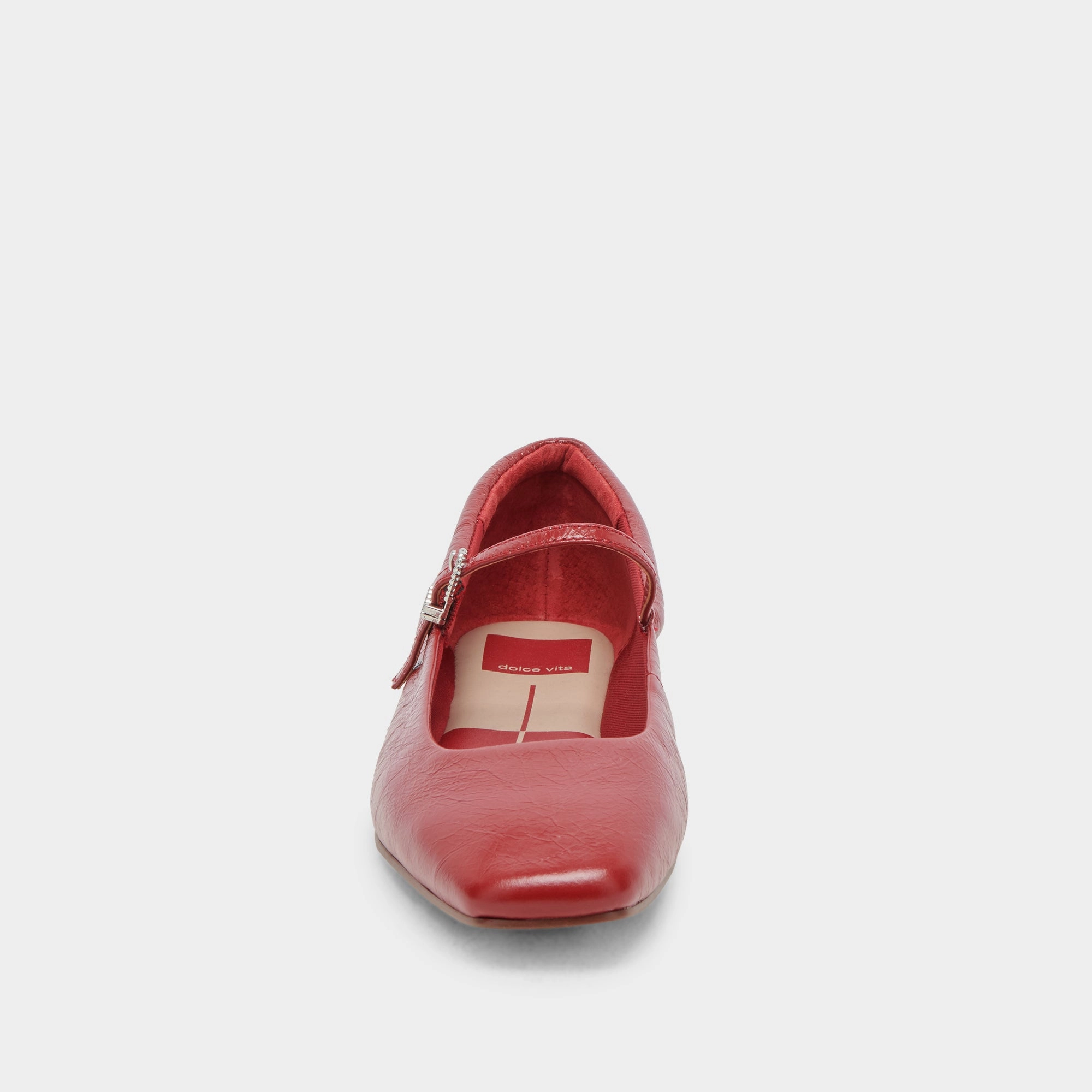 REYES BALLET FLATS RED CRINKLE PATENT