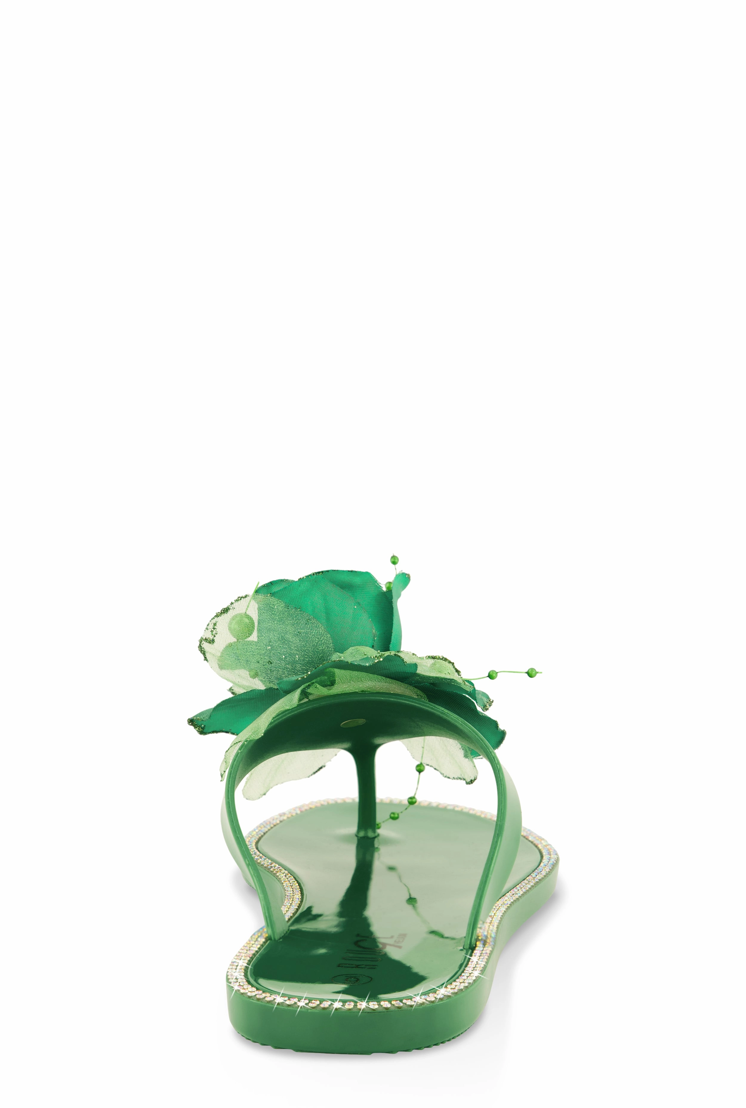 Rose Jelly Thong Slide Sandals