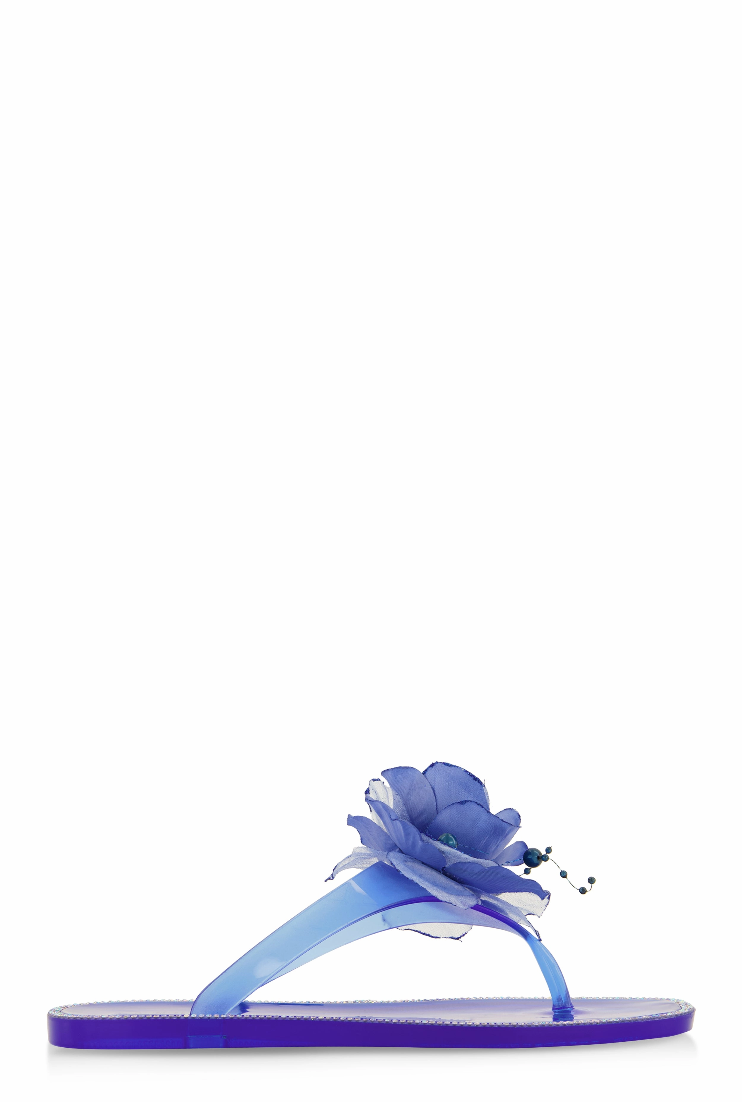 Rose Jelly Thong Slide Sandals