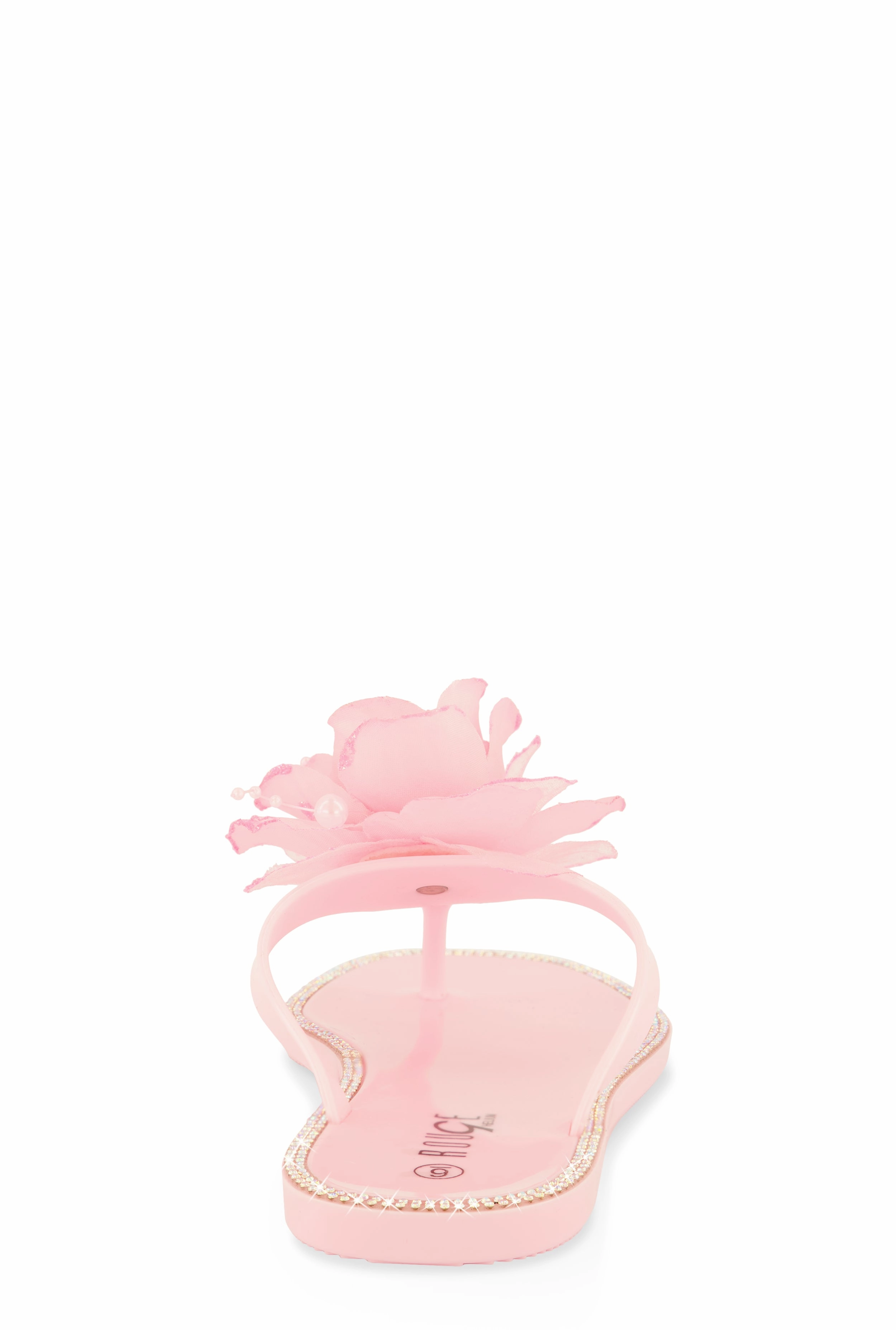 Rose Jelly Thong Slide Sandals