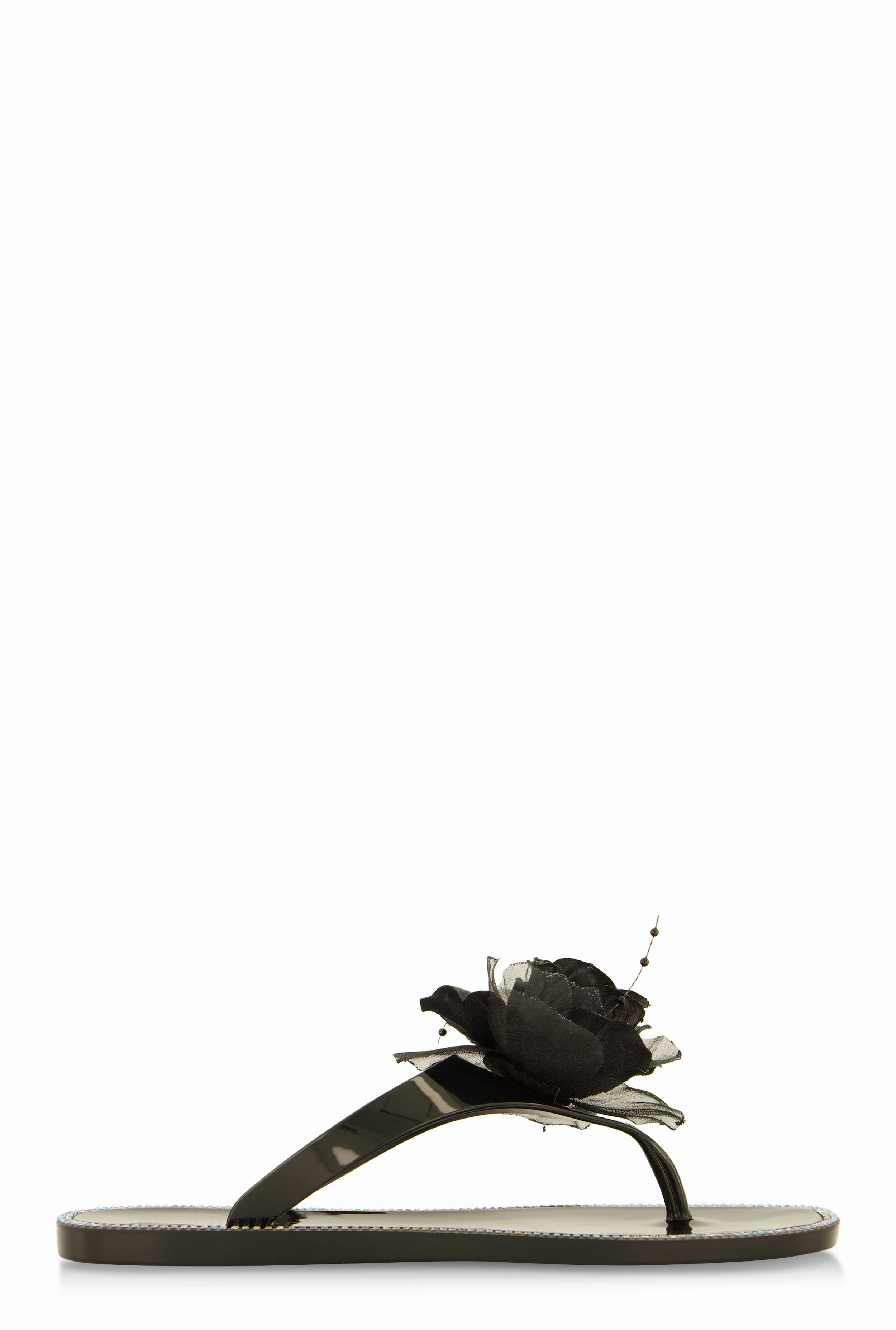 Rose Jelly Thong Slide Sandals