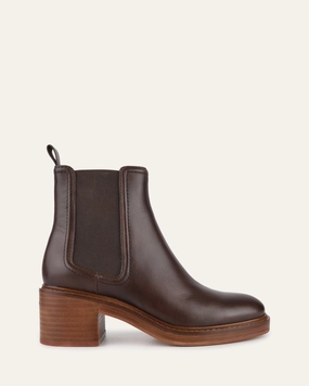 RYE MID ANKLE BOOTS CHESTNUT LEATHER