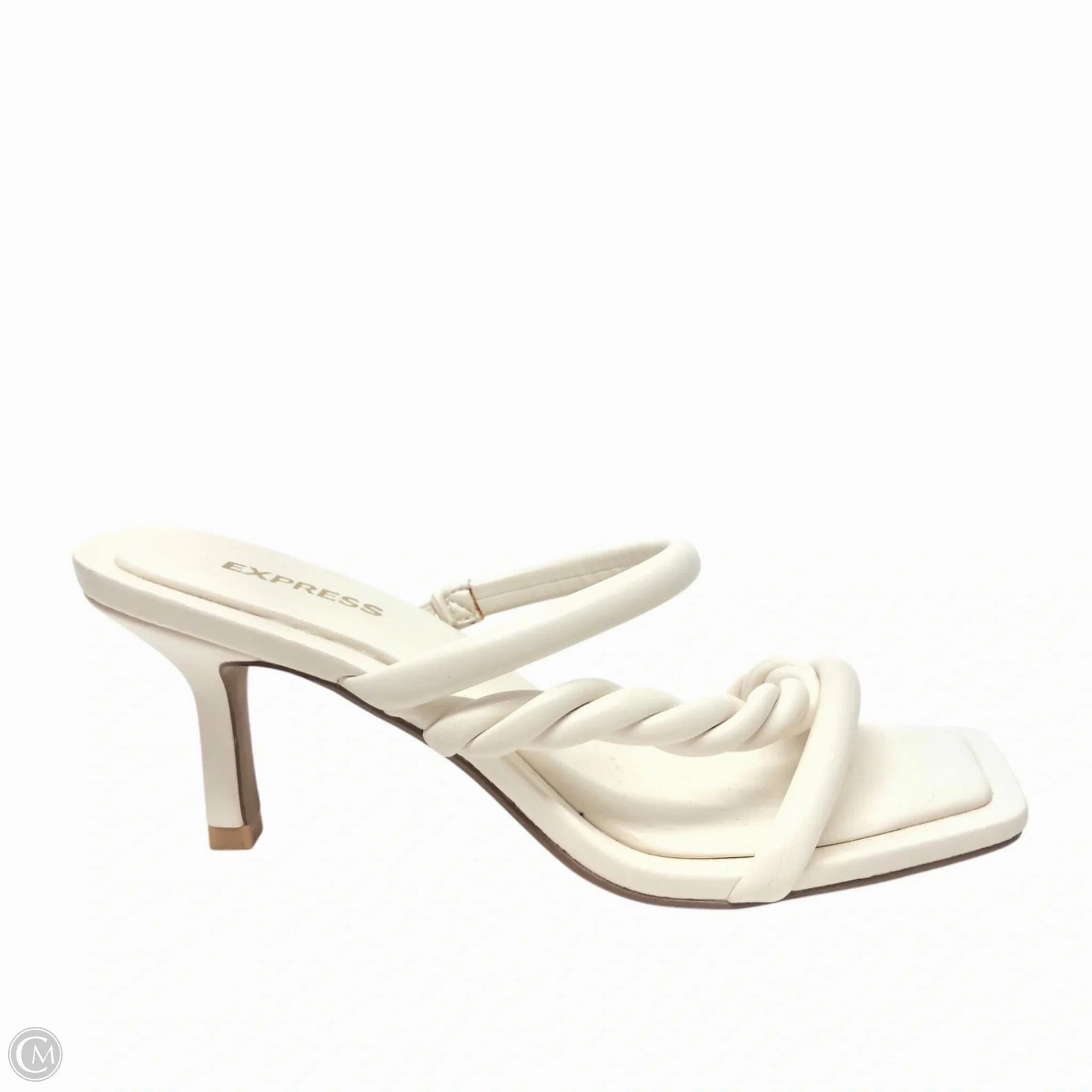 Sandals Heels Kitten By Express In Cream, Size: 6