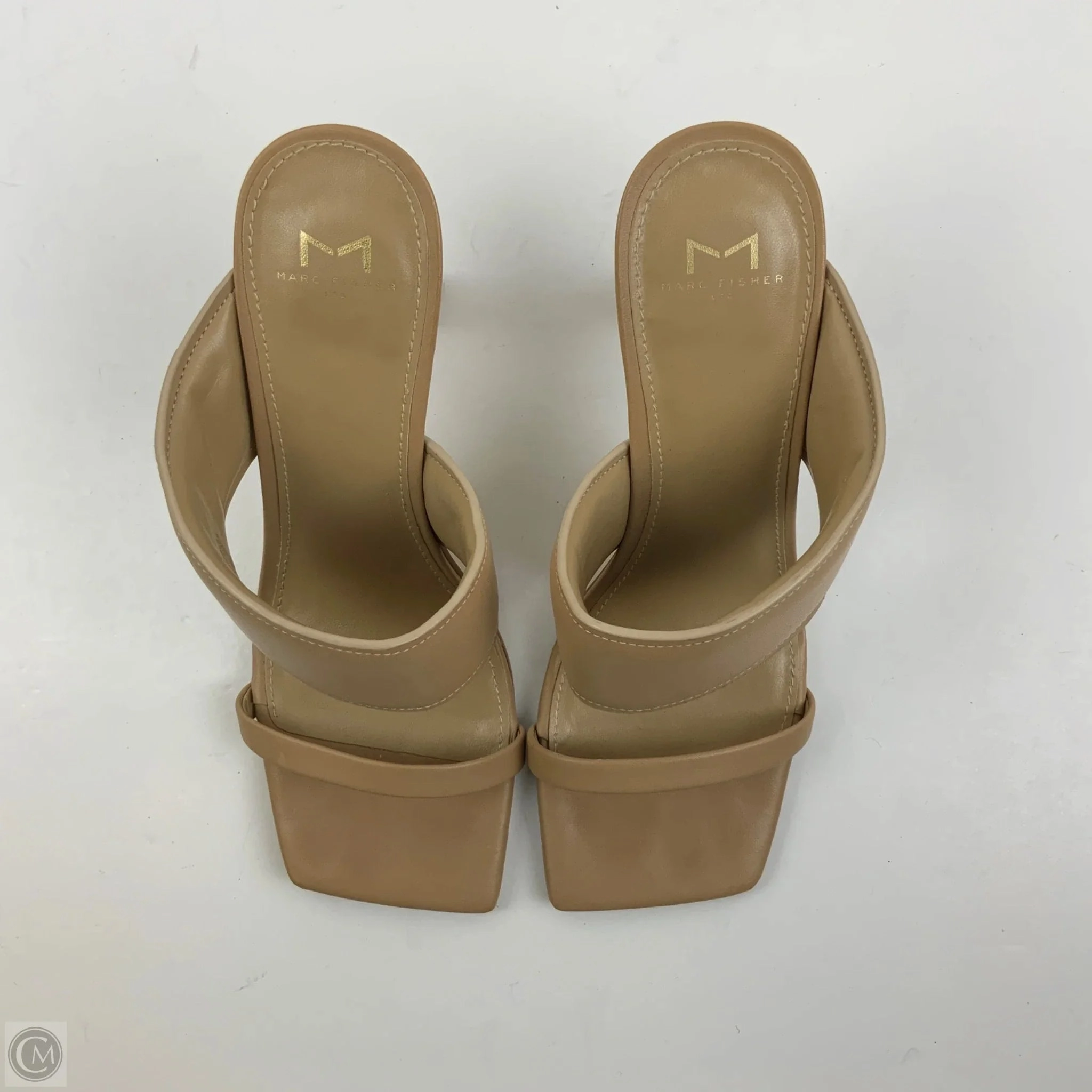 Sandals Heels Kitten By Marc Fisher In Tan, Size: 10