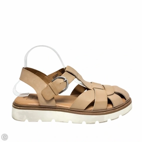 Sandals Heels Platform By Time And Tru In Tan, Size: 10