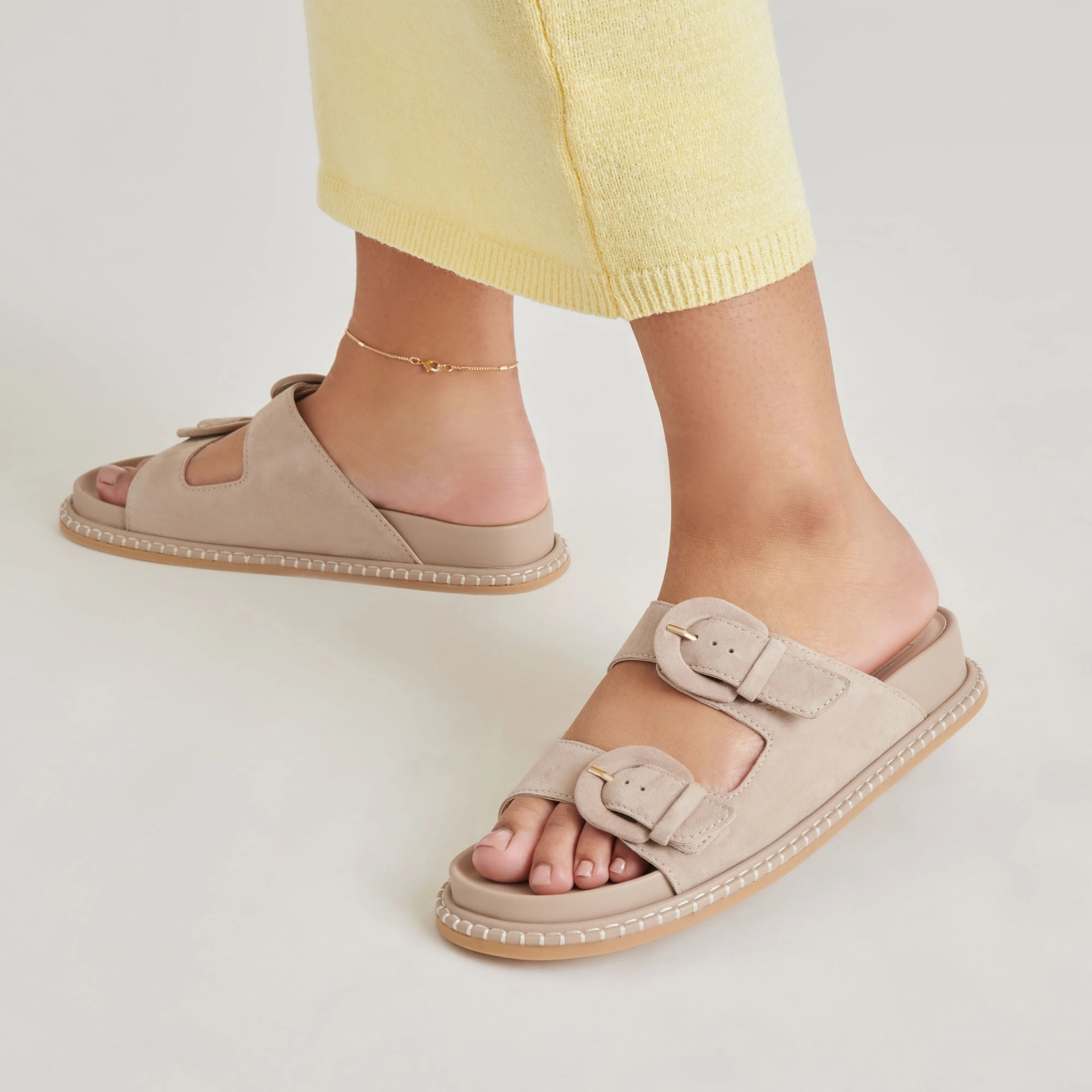 SHAUNY SANDALS DK TAUPE SUEDE