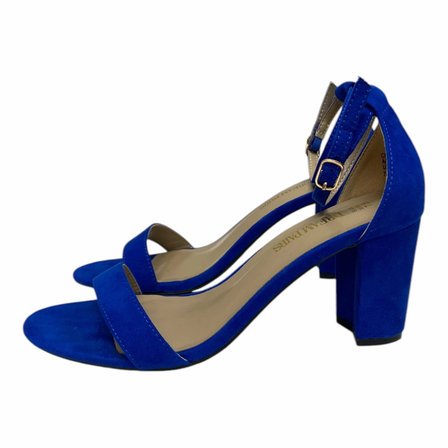 Shoes Heels Block By Cme In Blue, Size:7.5