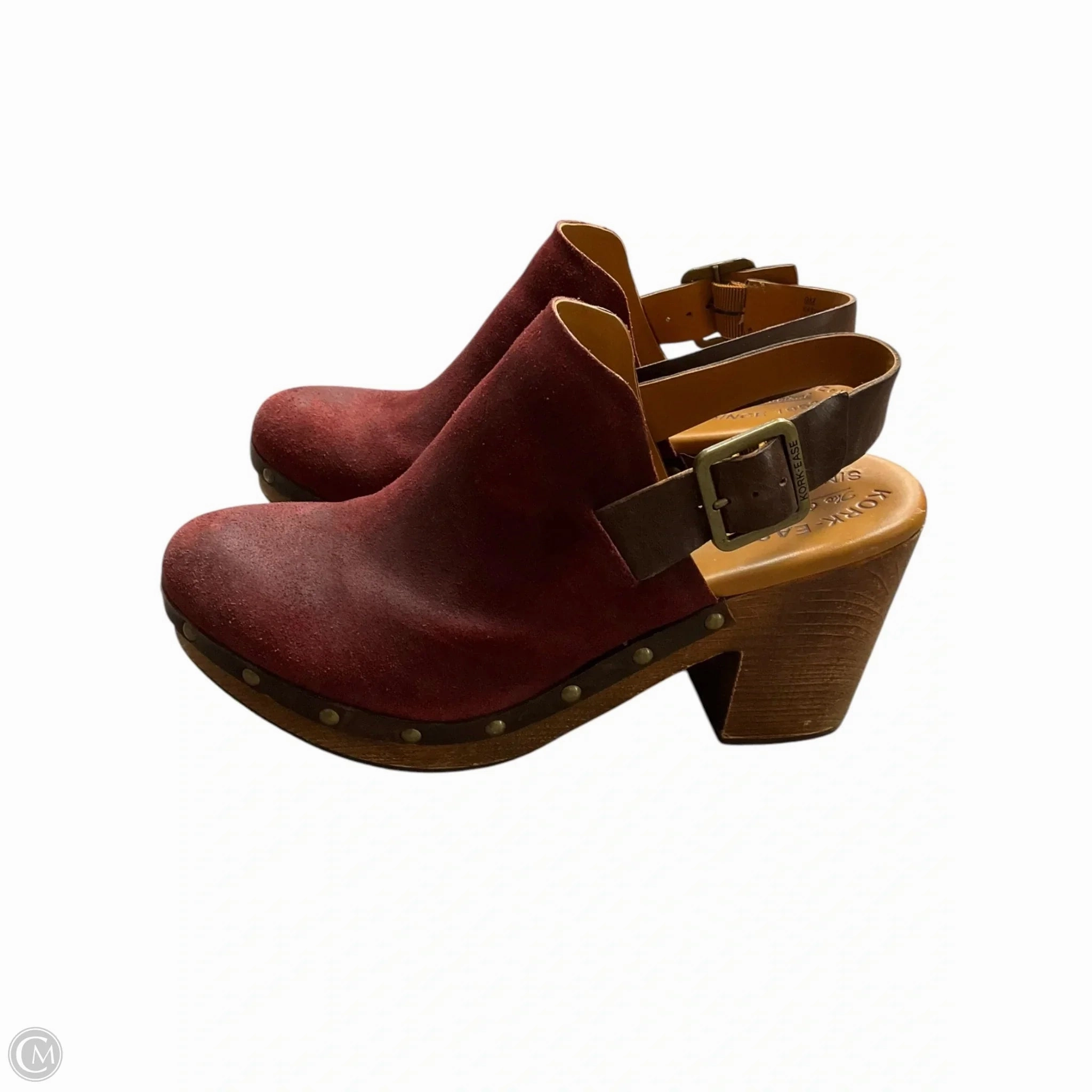 Shoes Heels Block By Kork Ease In Maroon, Size: 9