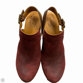 Shoes Heels Block By Kork Ease In Maroon, Size: 9