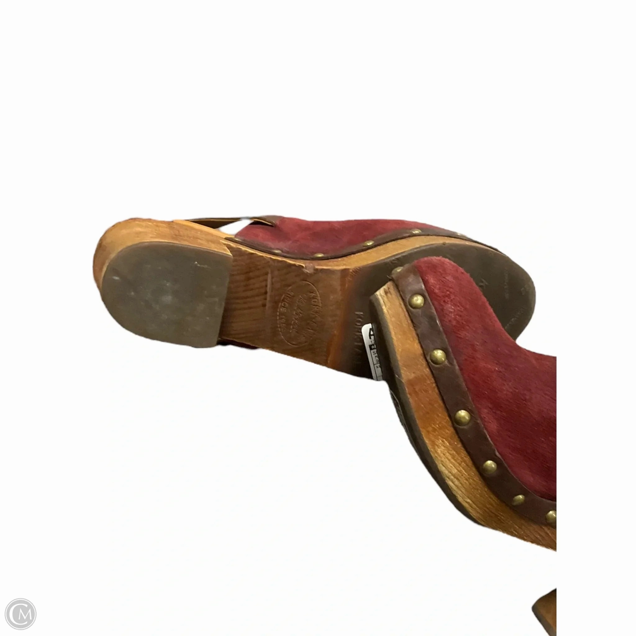Shoes Heels Block By Kork Ease In Maroon, Size: 9