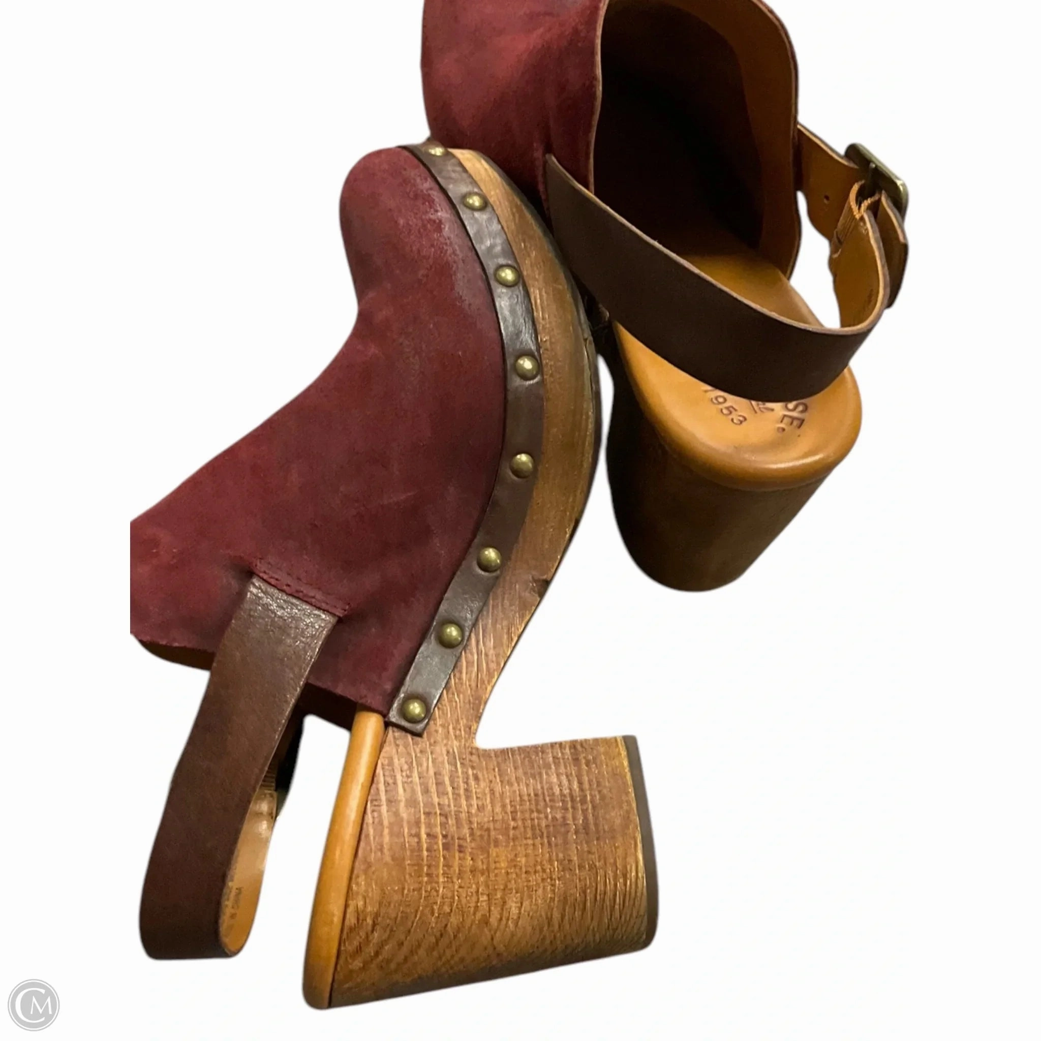 Shoes Heels Block By Kork Ease In Maroon, Size: 9