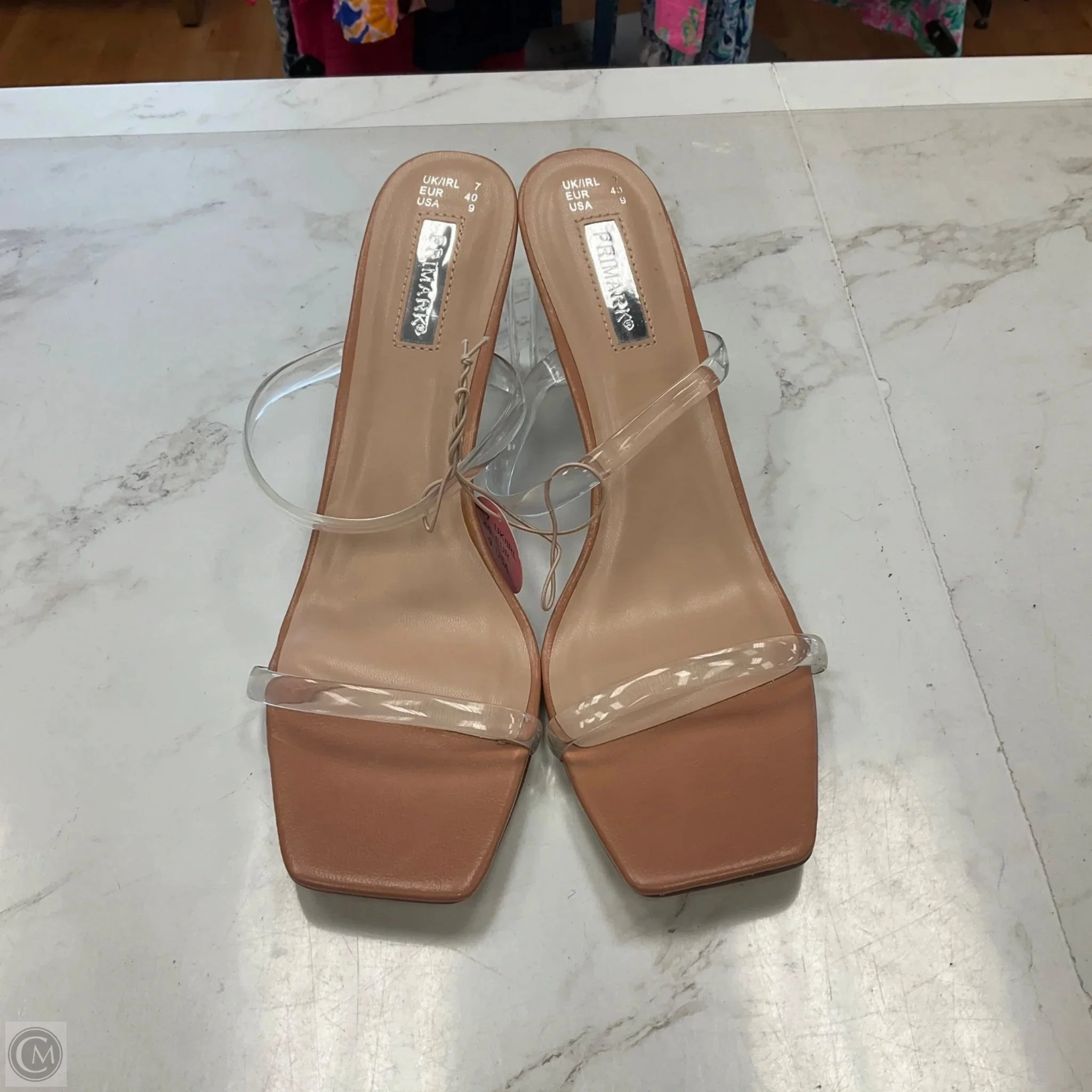 Shoes Heels Block By Primark In Tan, Size: 9