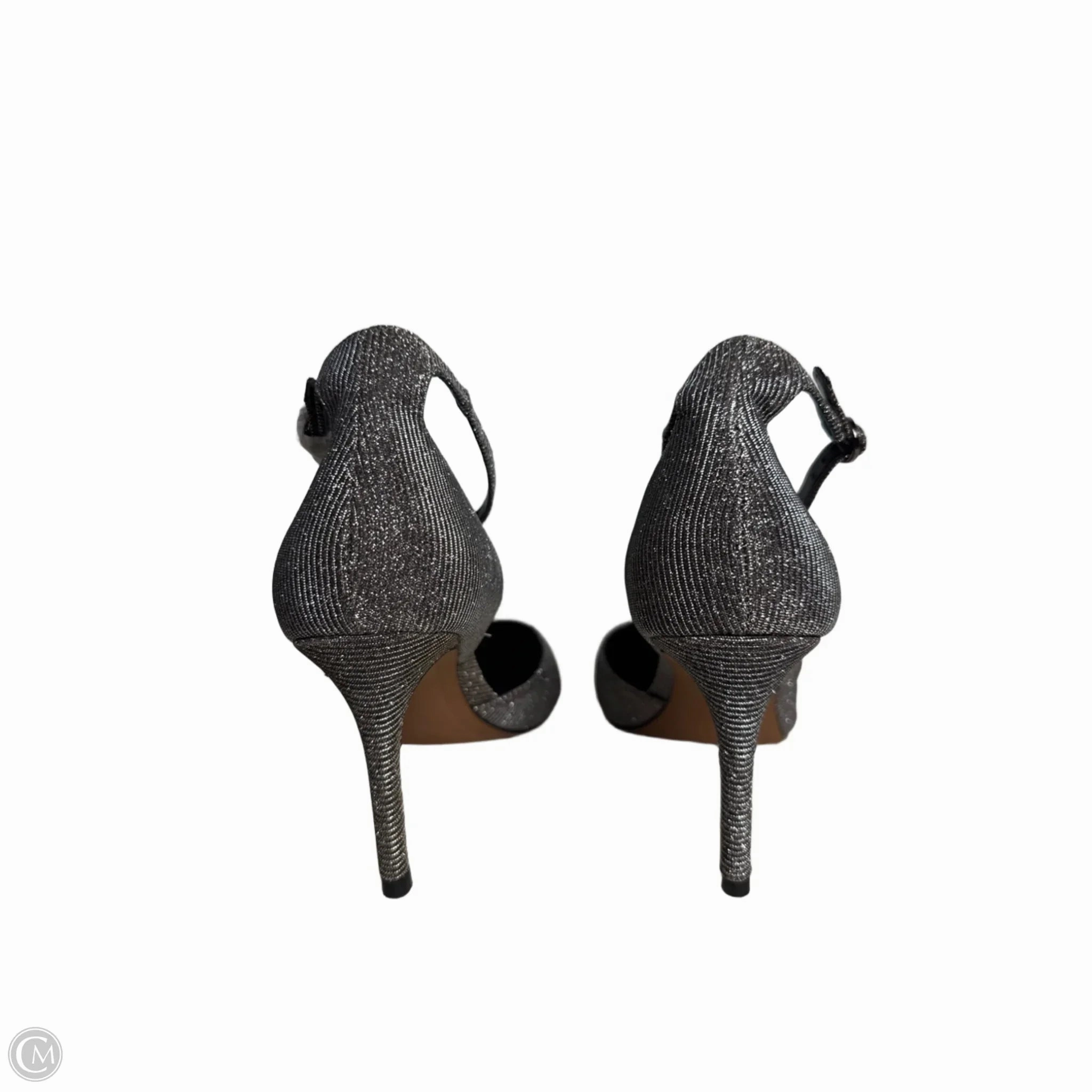 Shoes Heels Kitten By Banana Republic In Silver, Size: 10